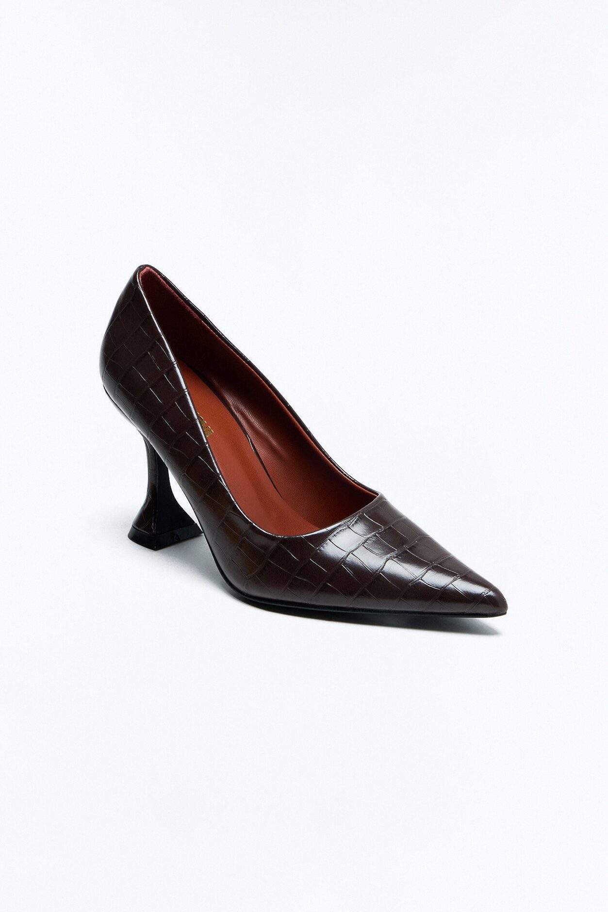 Marlowe Croc Pumps - Brown