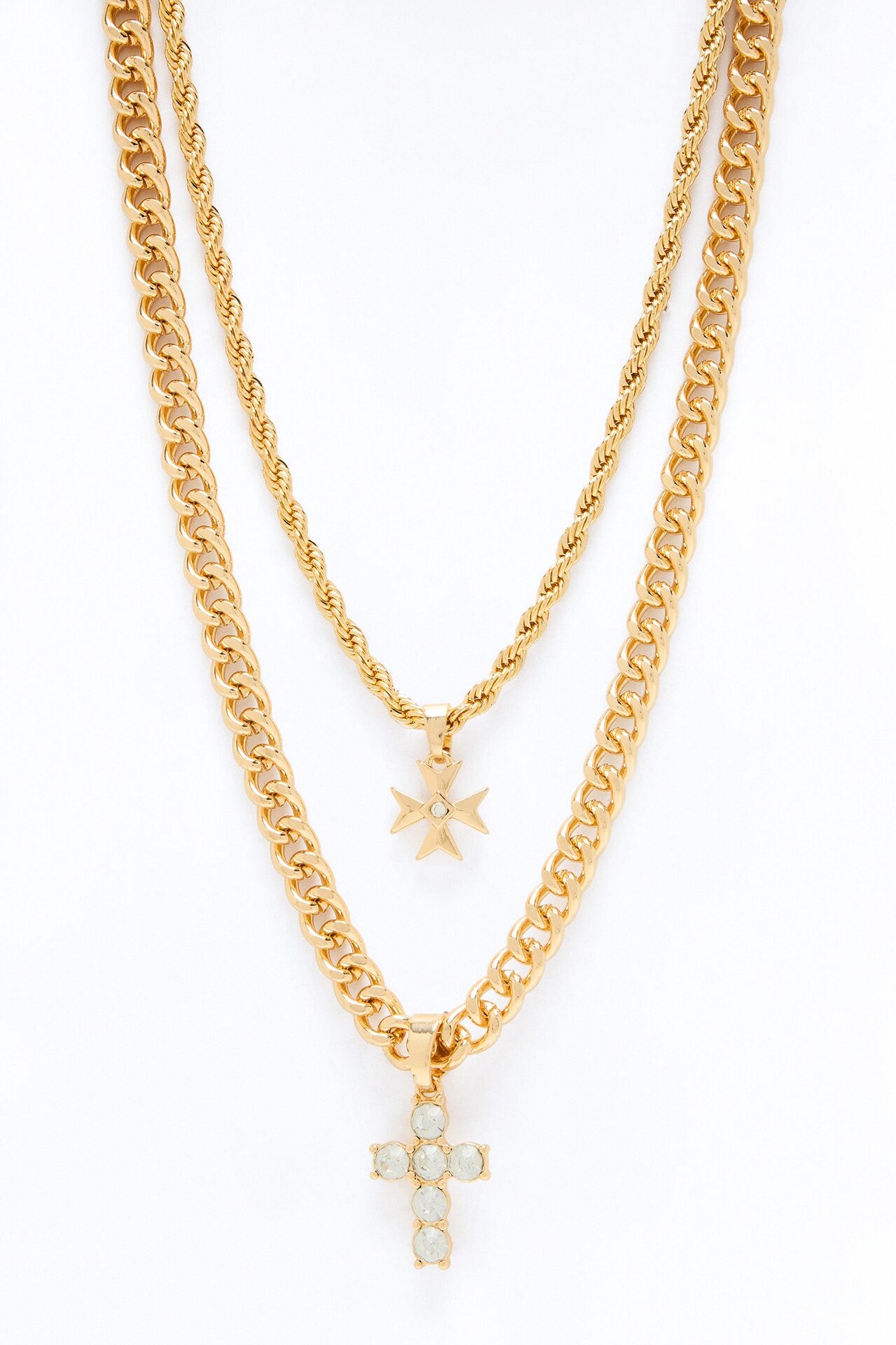 Confess To Me Gold Necklace Set - Gold
