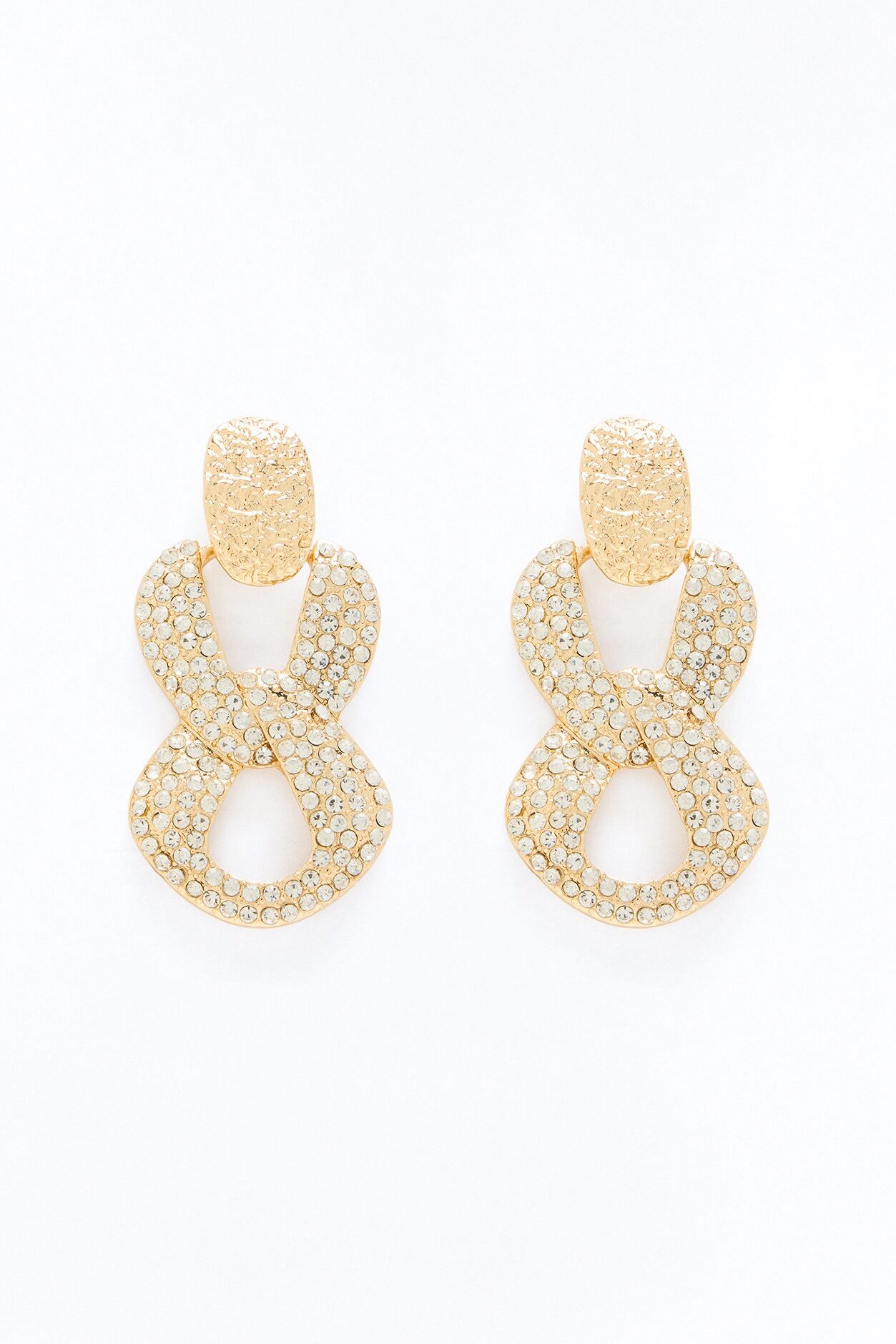 Stay Up Chain Link Drop Earrings - Gold