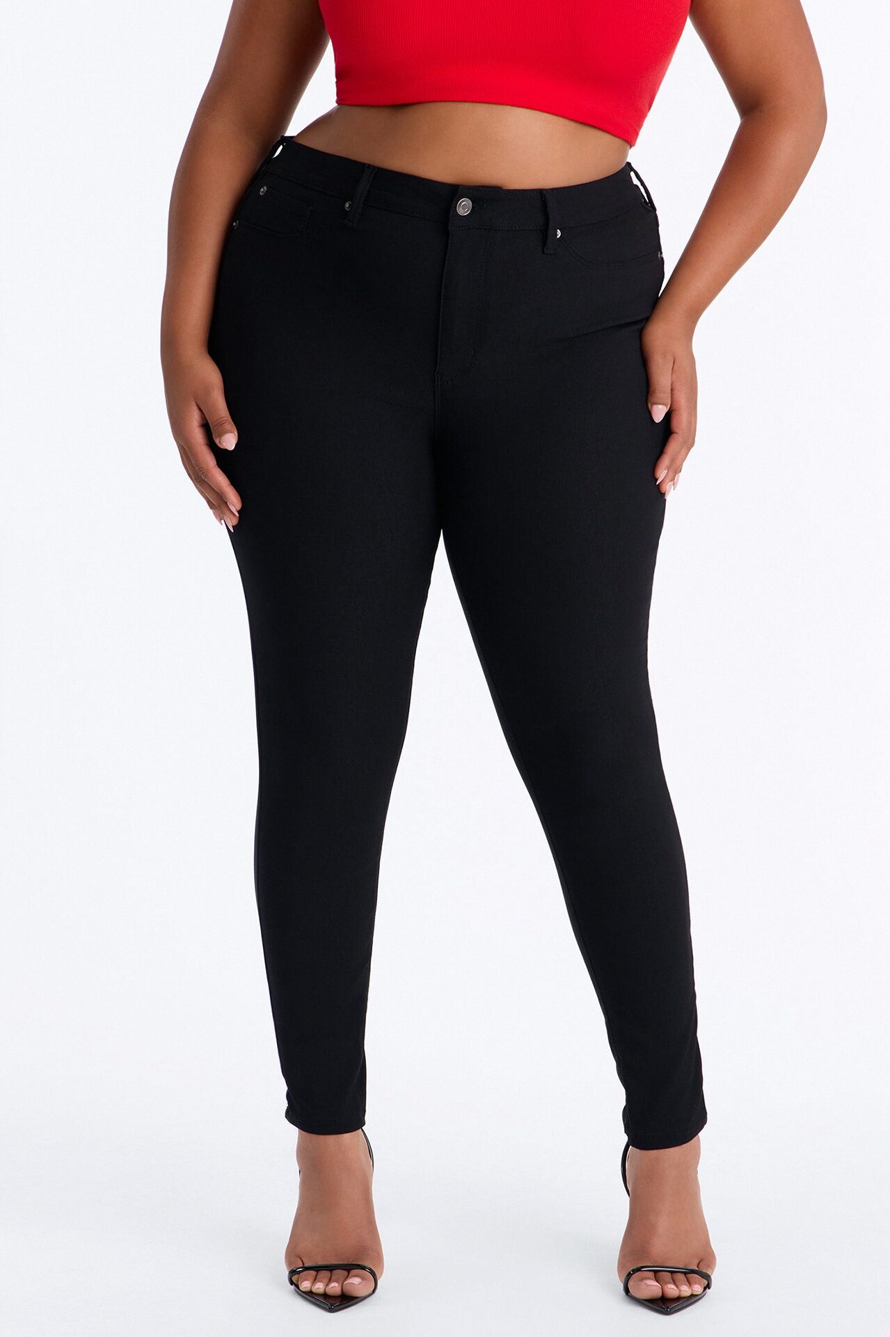 Petite Hyperstretch Skinny Pants - Black