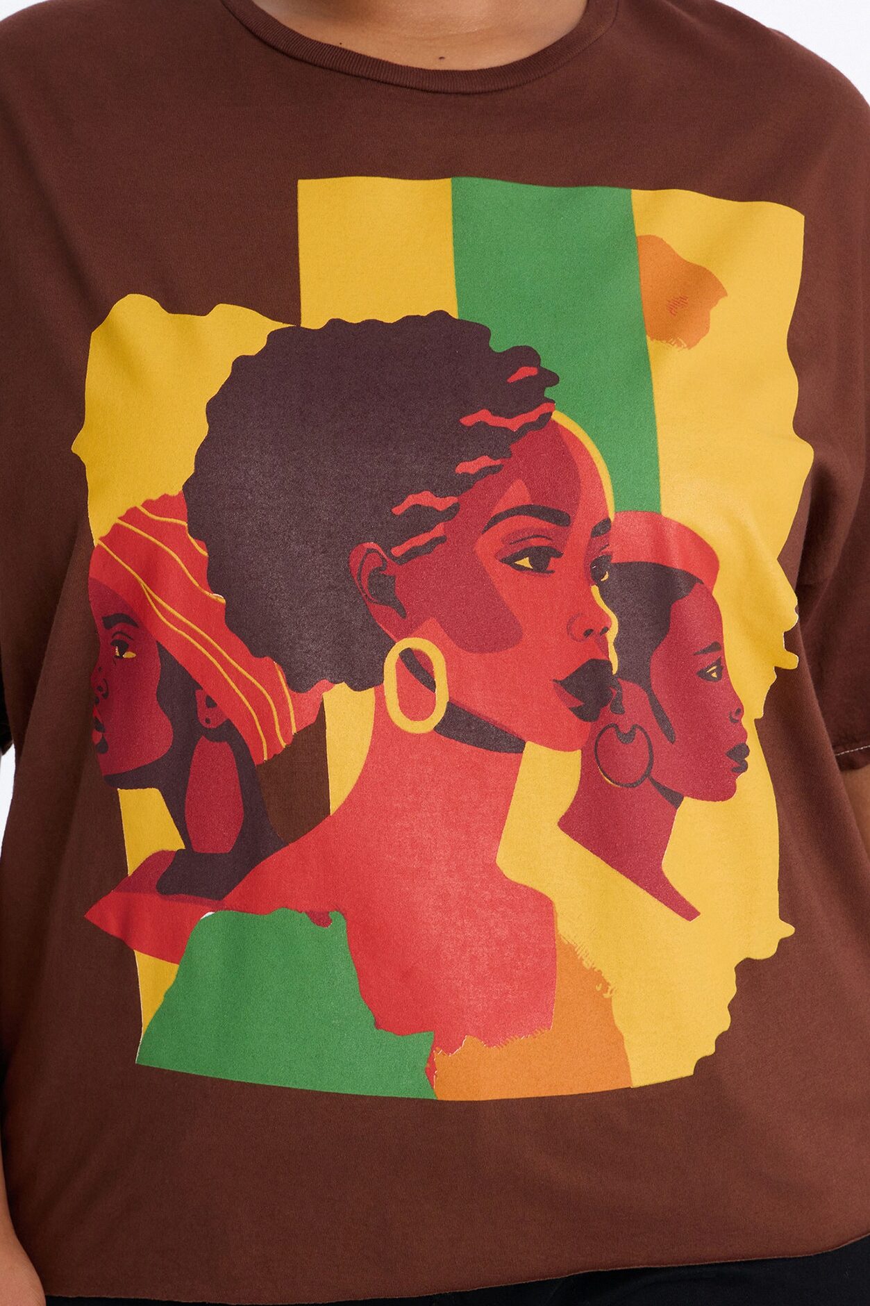 Women Love Oversized Tee - Brown