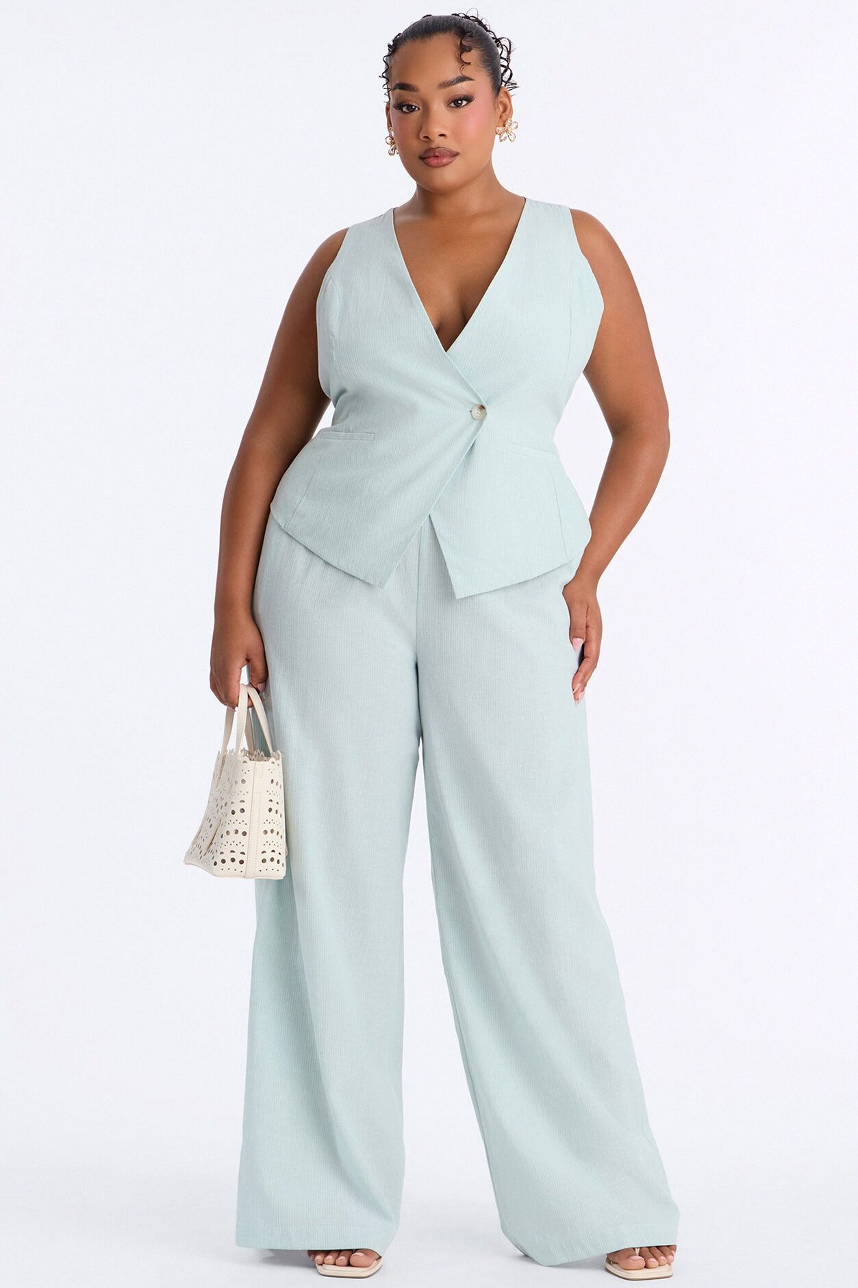 Madison Executive Linen Pant Set - Sage