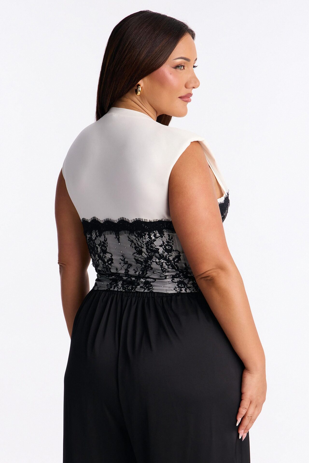 Lena Lace Sleeveless Top - White/combo