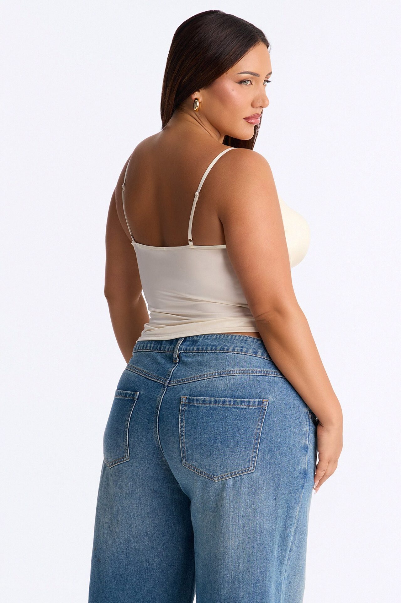 Catherine Sweetheart Satin Padded Top - Ivory