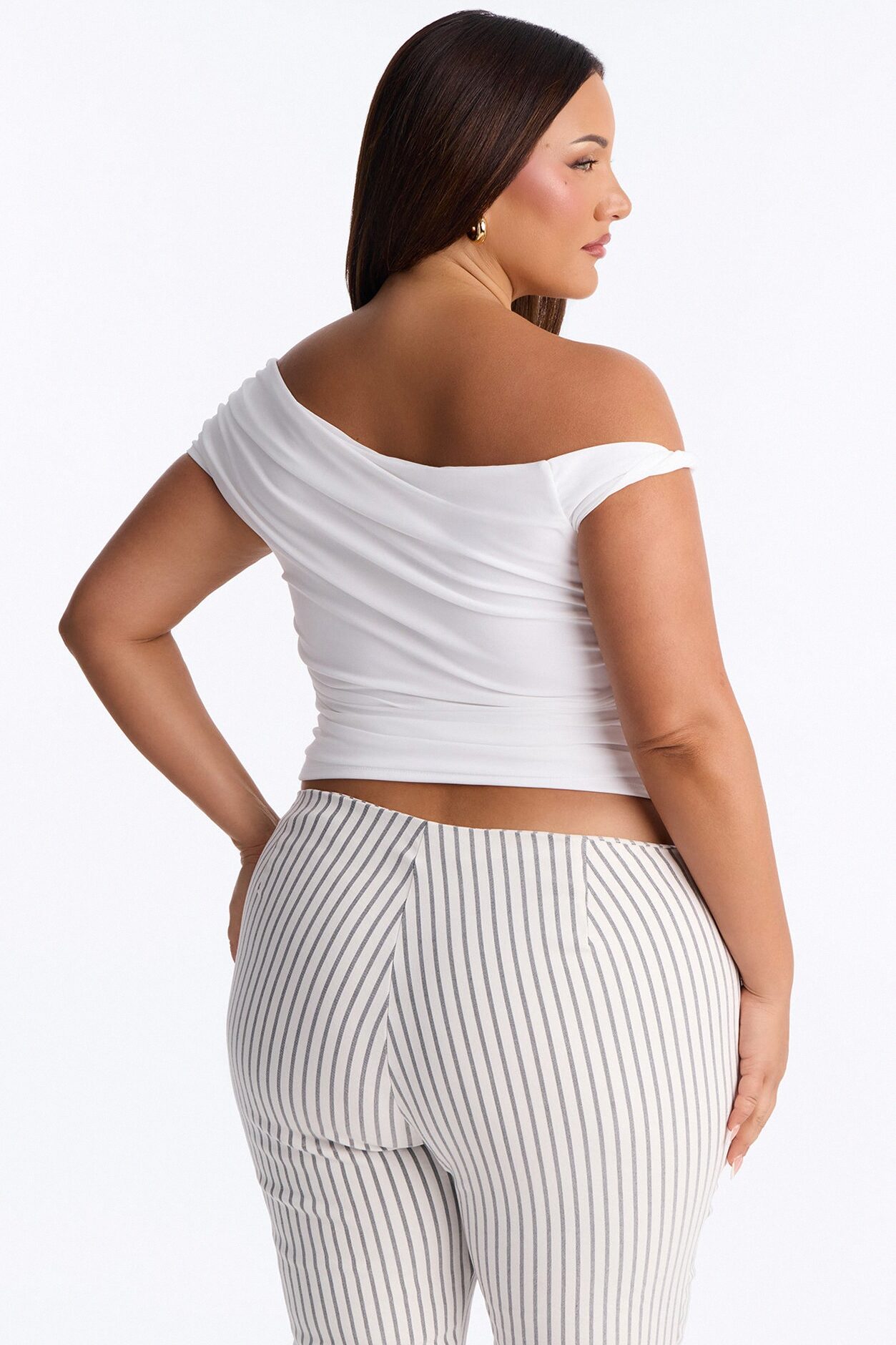 Blind Date One Shoulder Top - White