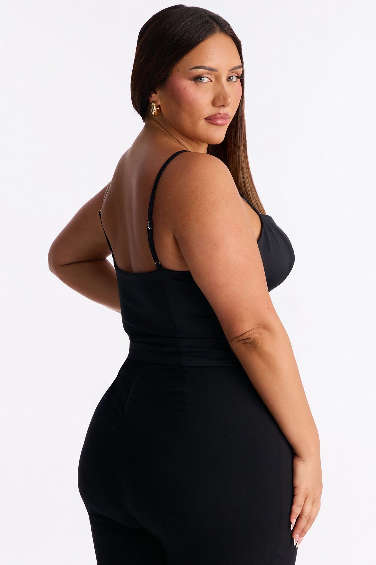 Rhyan Belted Sleeveless Top - Black
