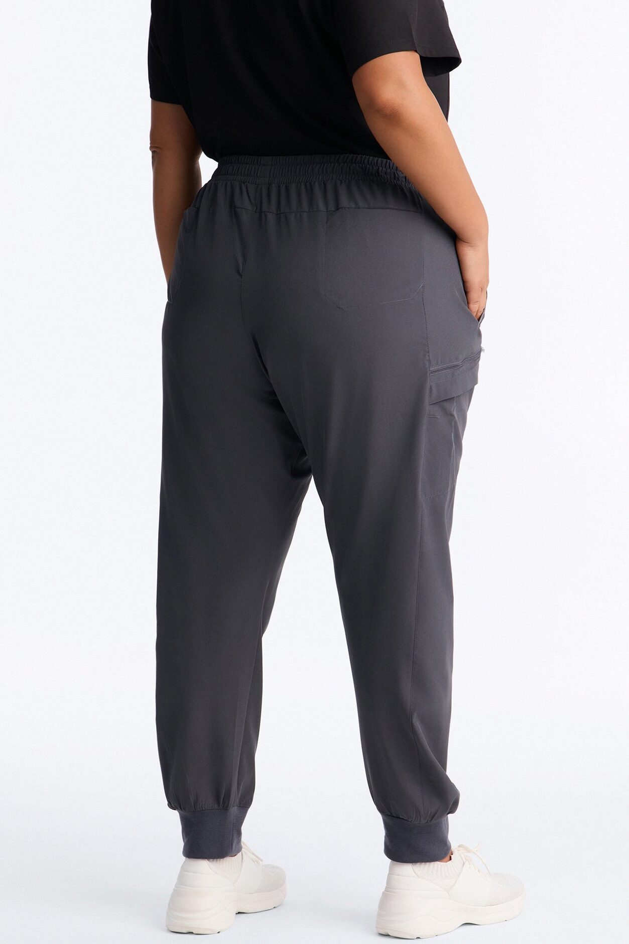 First Call 4 Way Stretch 7 Pocket Cargo Jogger Scrub Bottoms - Charcoal