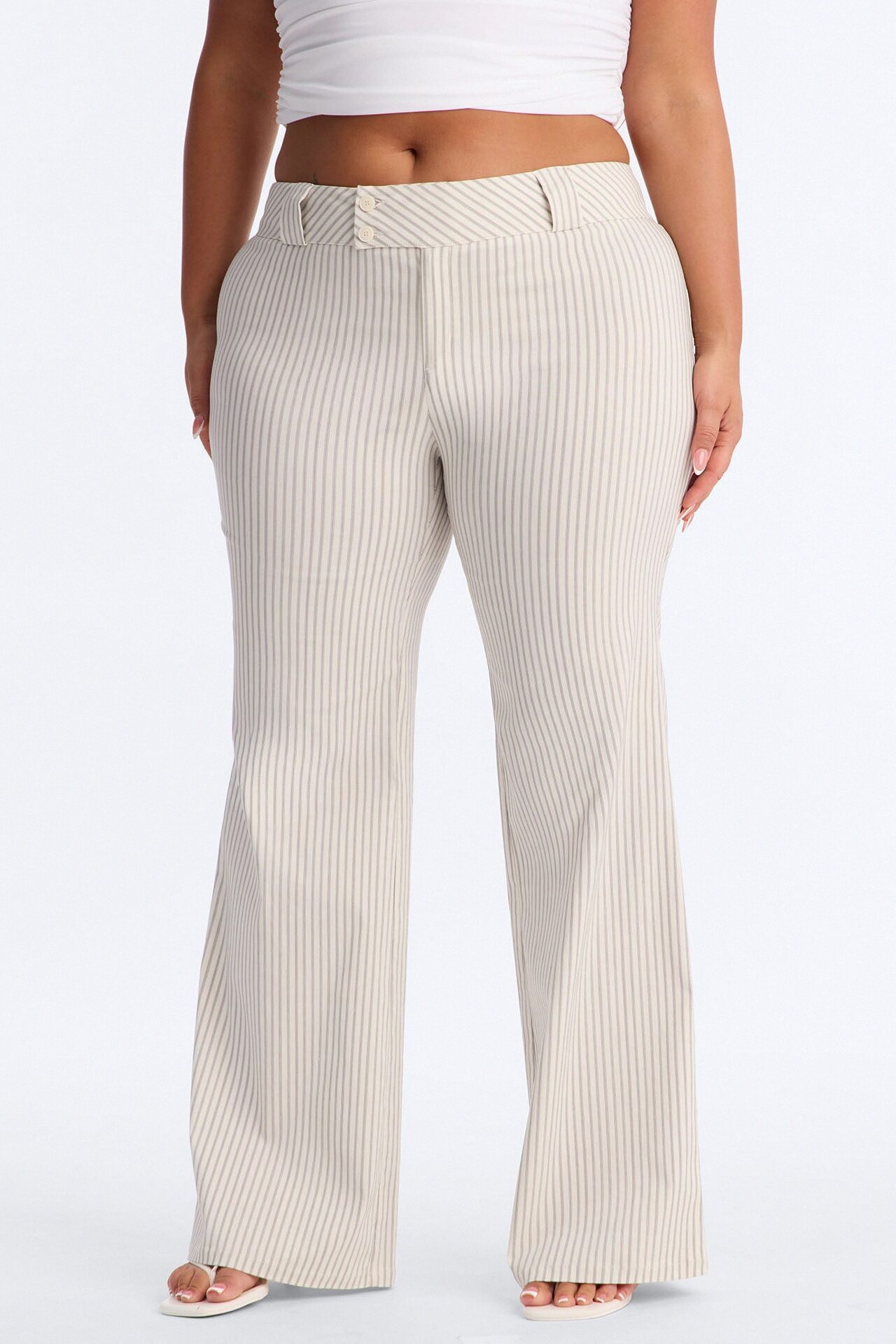 Elle Low Rise Straight Leg Pant - Ivory/combo