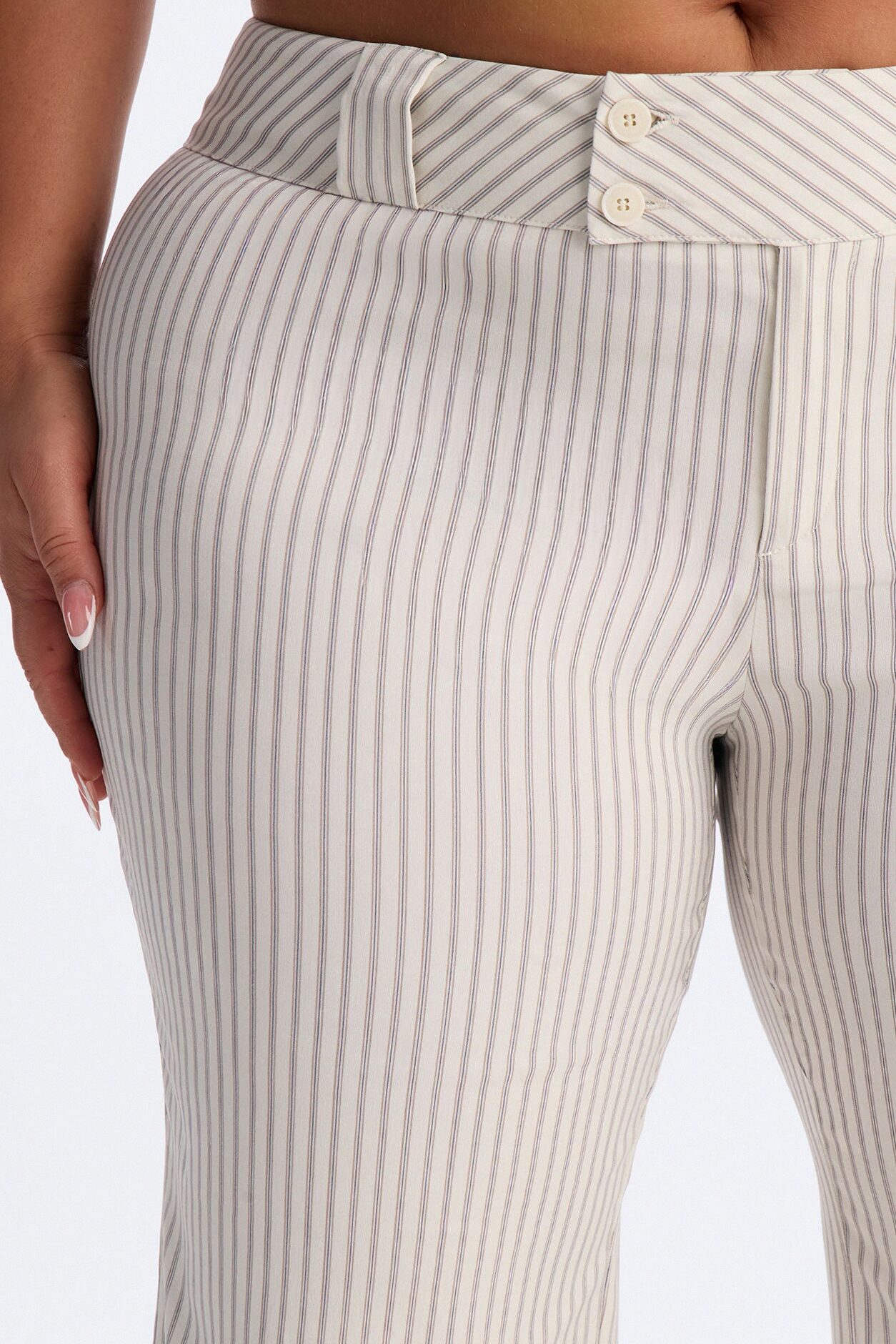 Elle Low Rise Straight Leg Pant - Ivory/combo