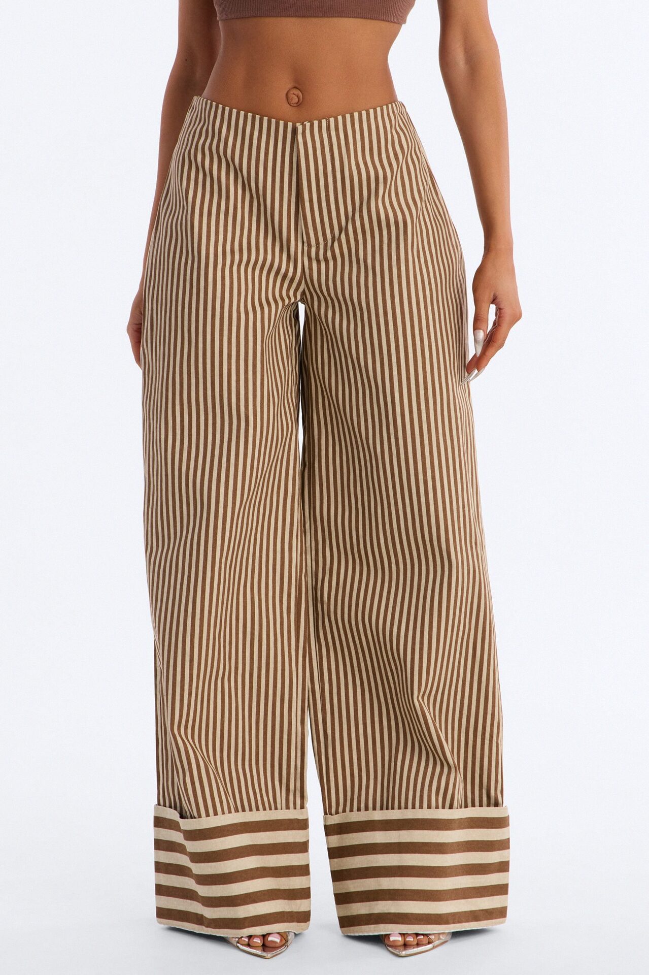 Jameson Striped Pant - Brown/combo
