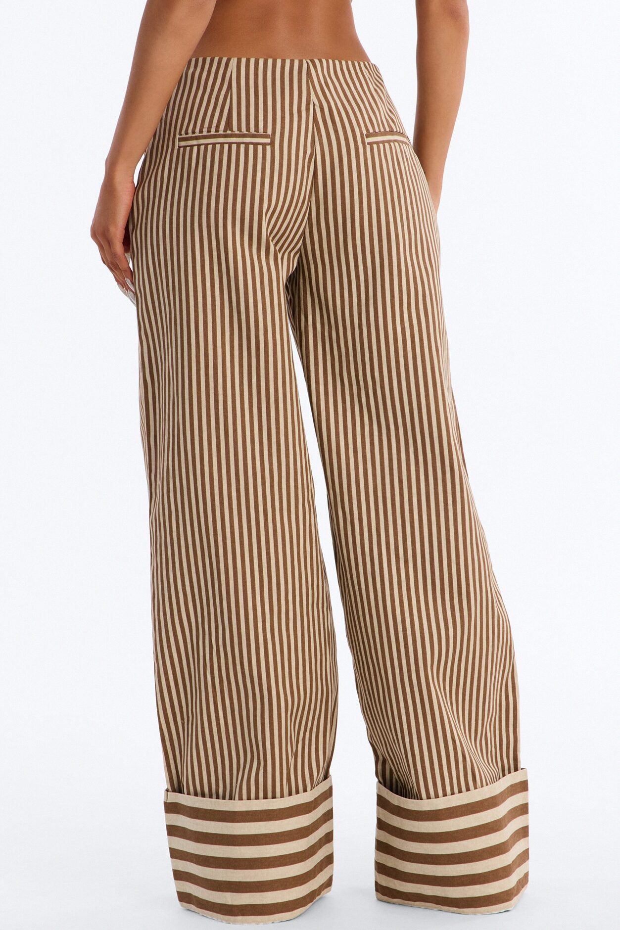 Jameson Striped Pant - Brown/combo