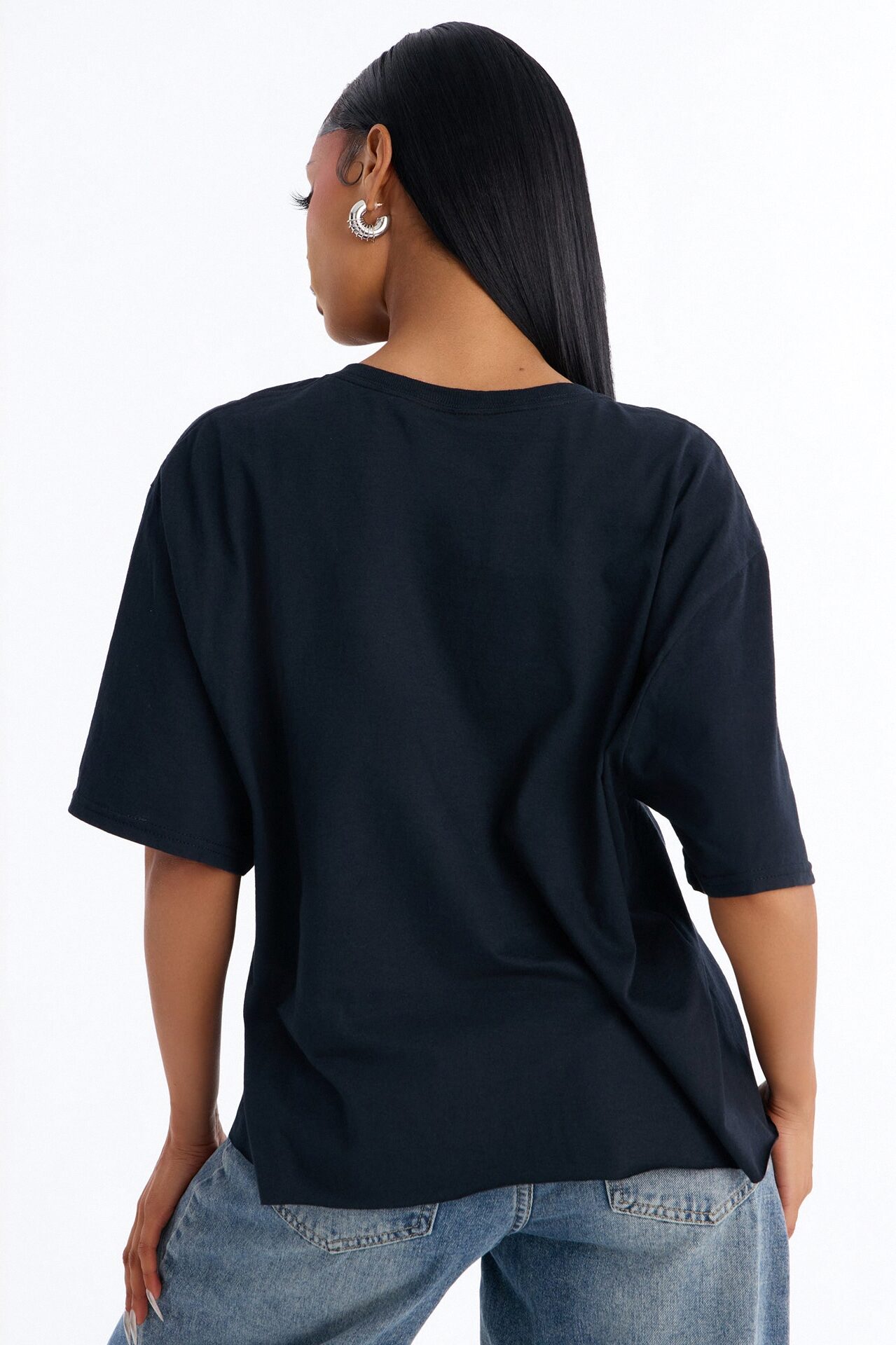 Freedom Day Hands Oversized Tee - Black