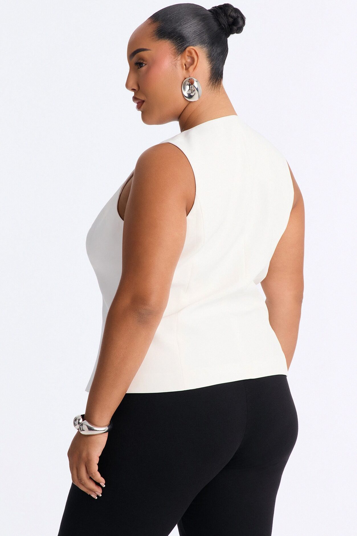 Fresh Glow Tie Front Top - Ivory