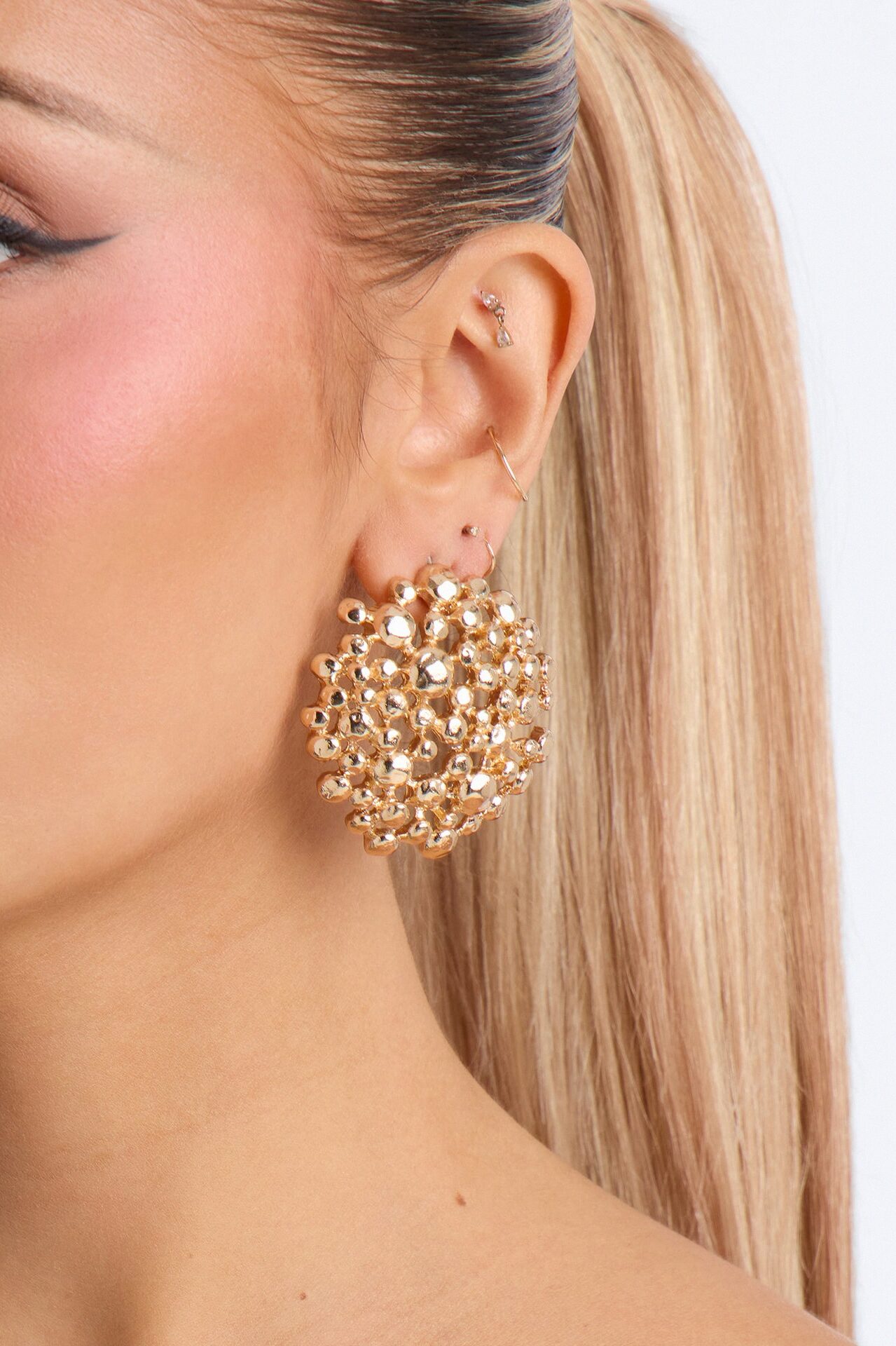 Watch It Go Stud Earrings - Gold