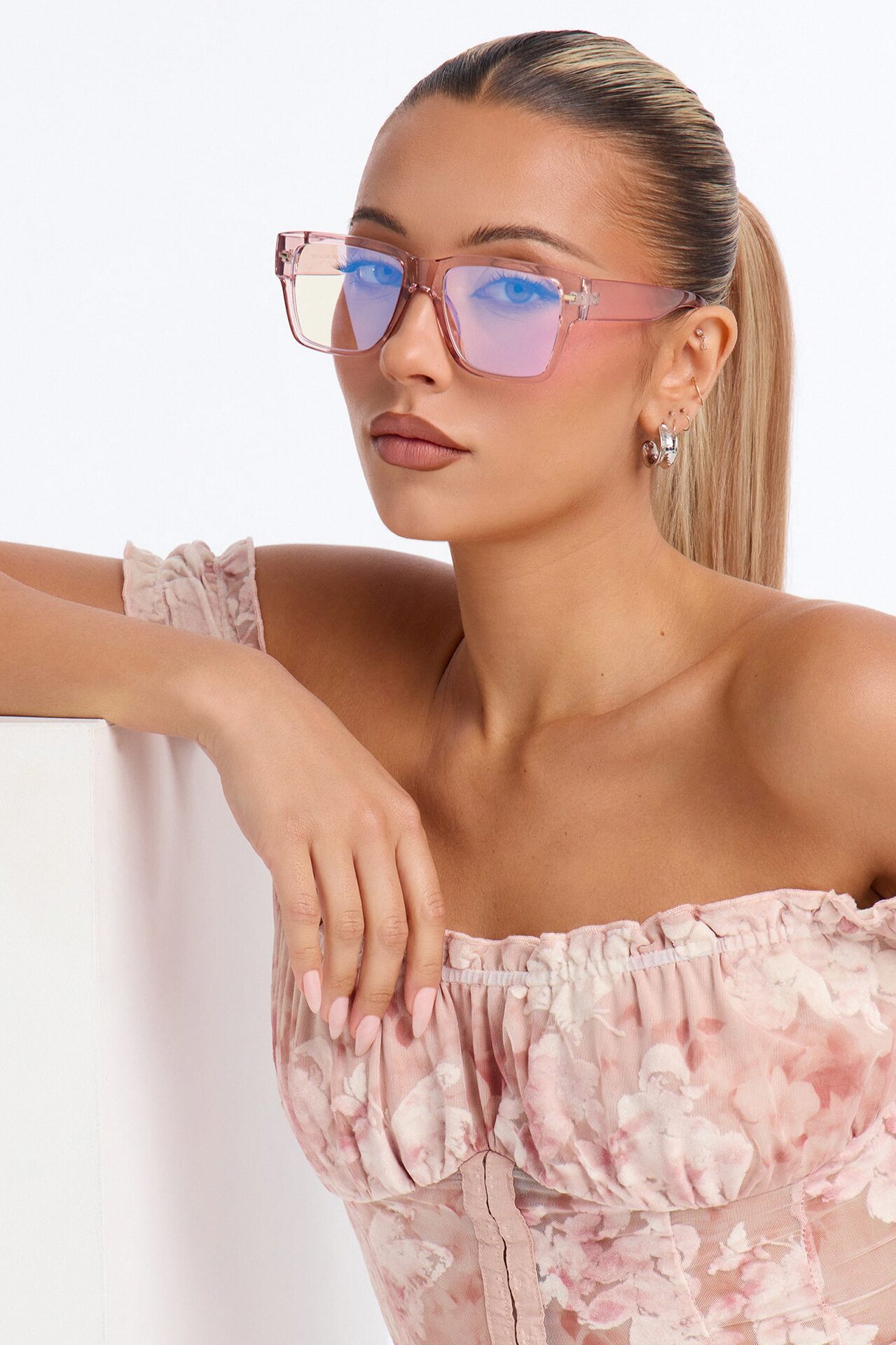 Slay The Hallways Blue Light Glasses - Pink