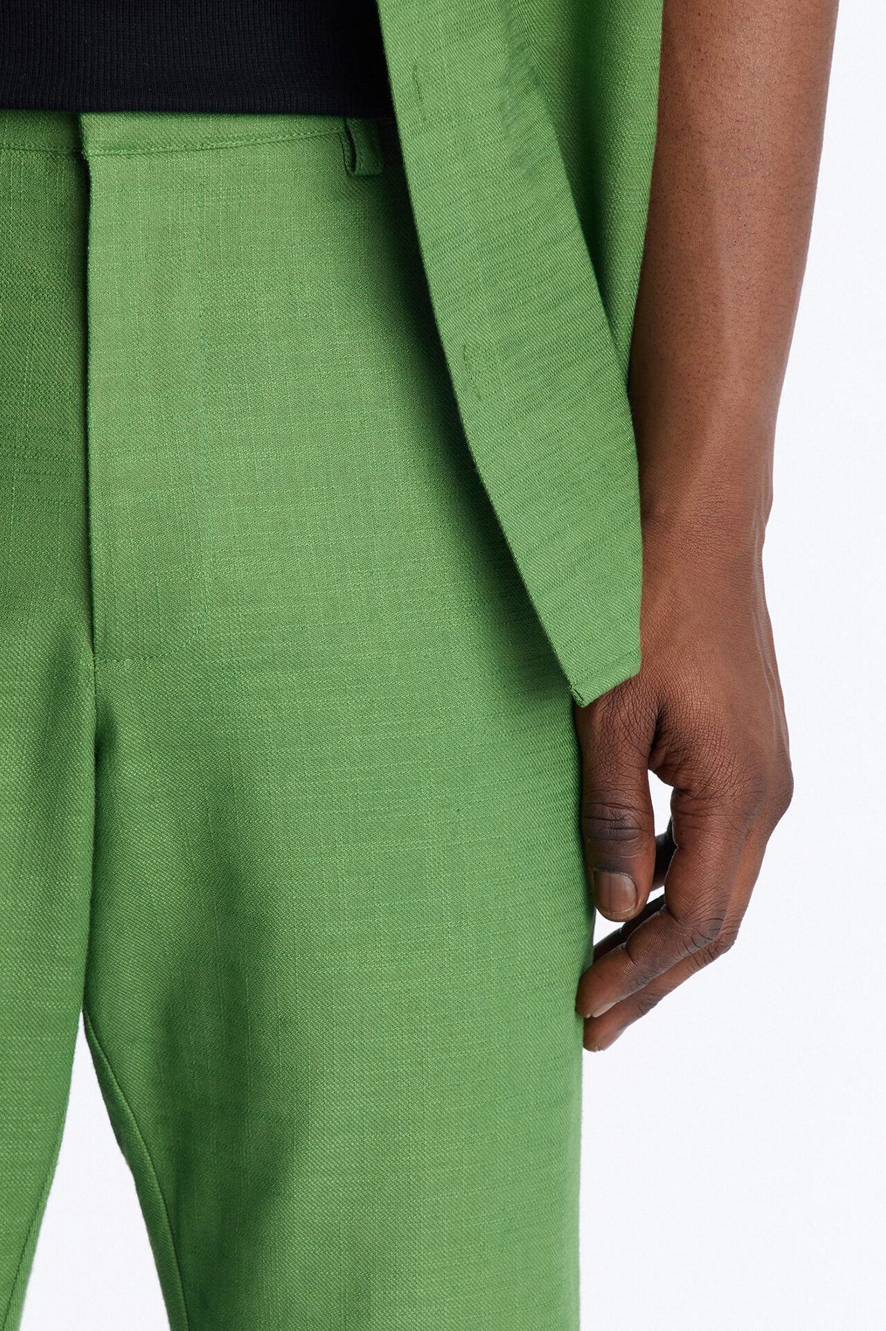 Slim Flare Sunward Coast Linen Pant - Green