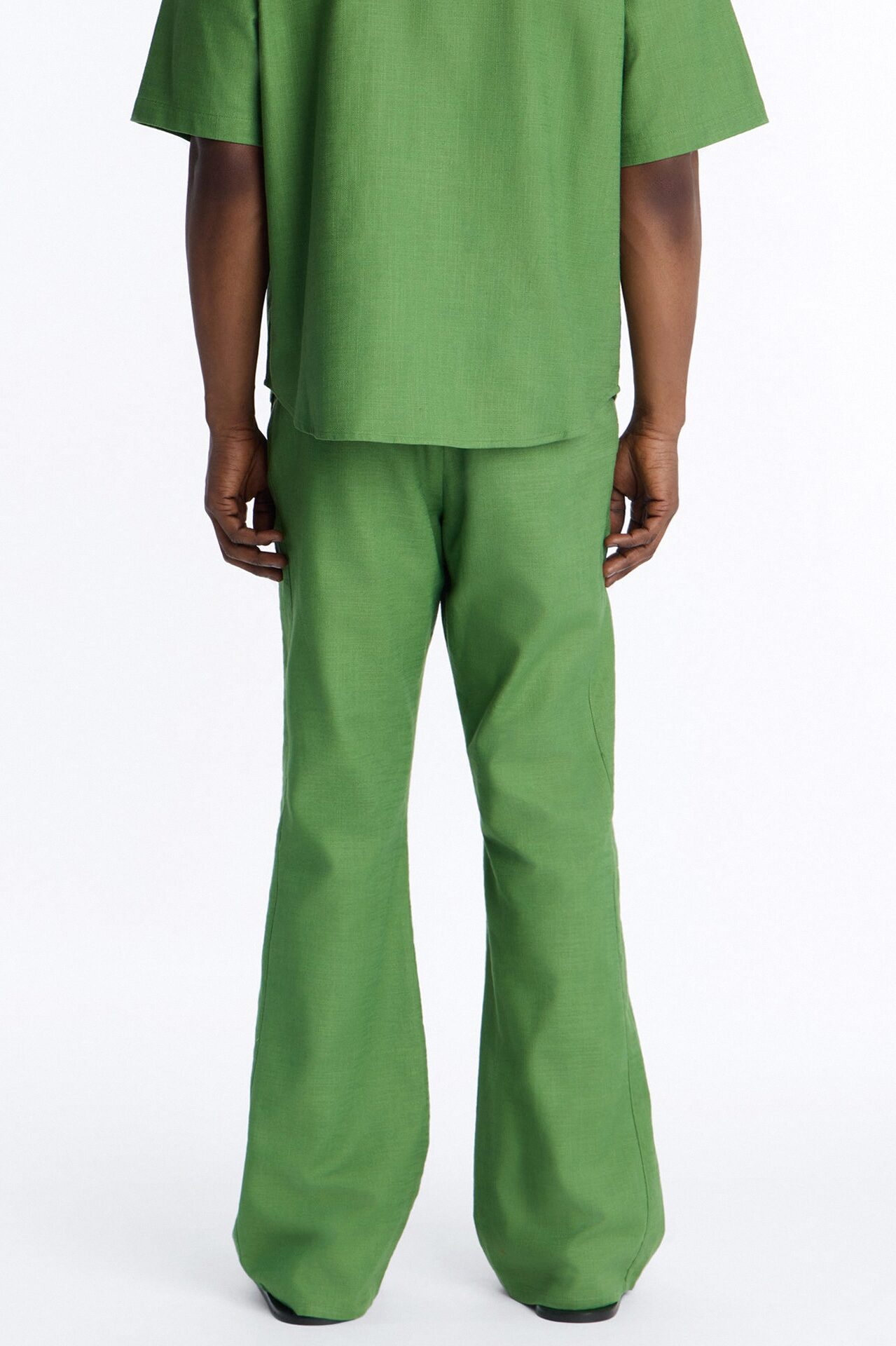 Slim Flare Sunward Coast Linen Pant - Green