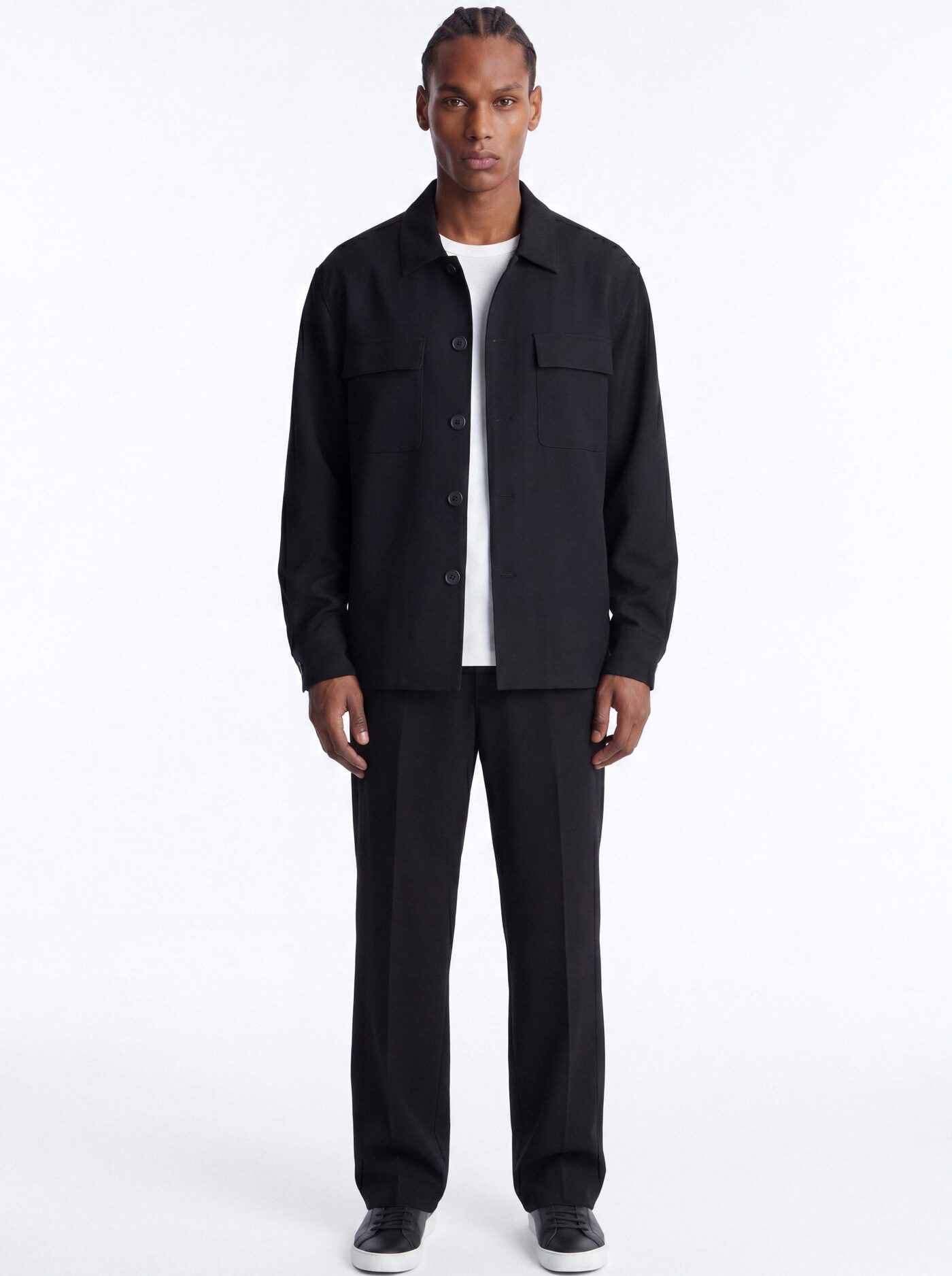 Modern Essential Relaxed Overshirt - Black
