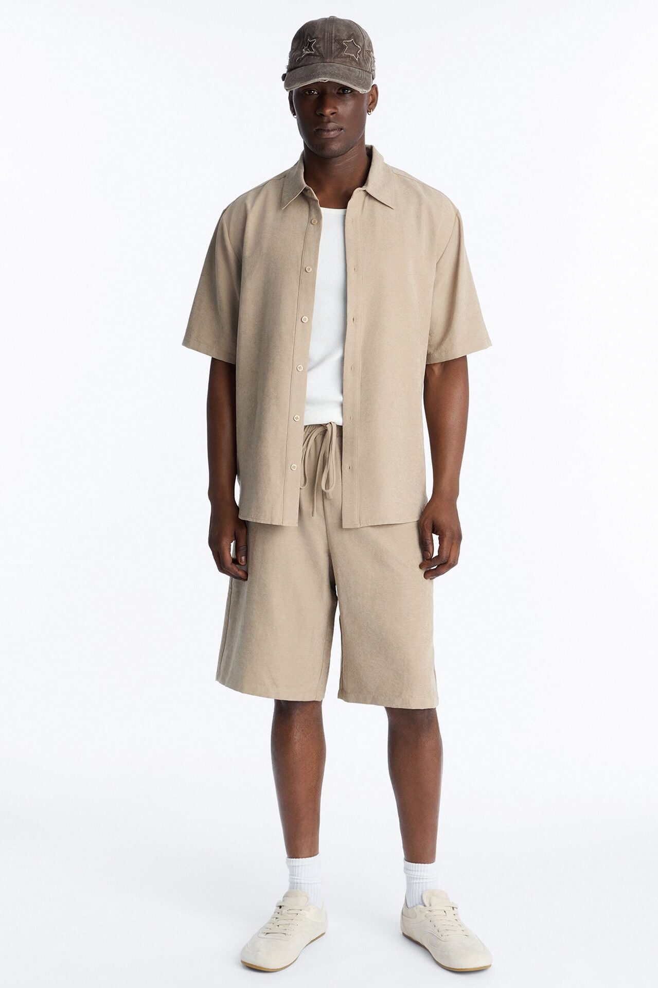 Dune Cuban Collar Button Up Shirt - Taupe