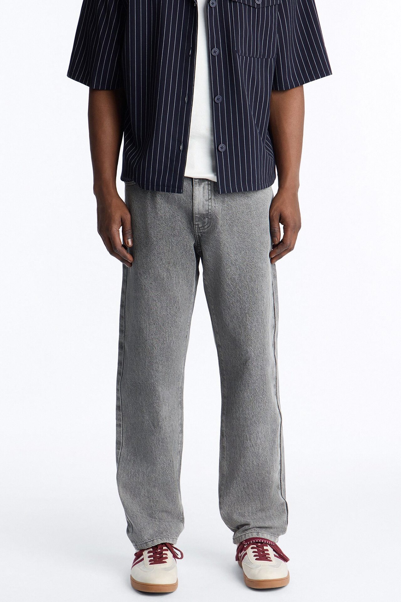 The Staple Straight Jean - GreyMineralWash