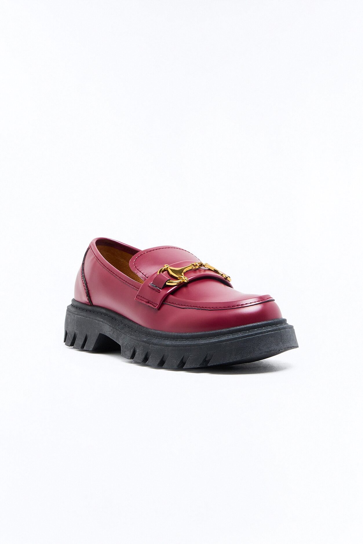 Campus Hardware Loafers - Burgundy