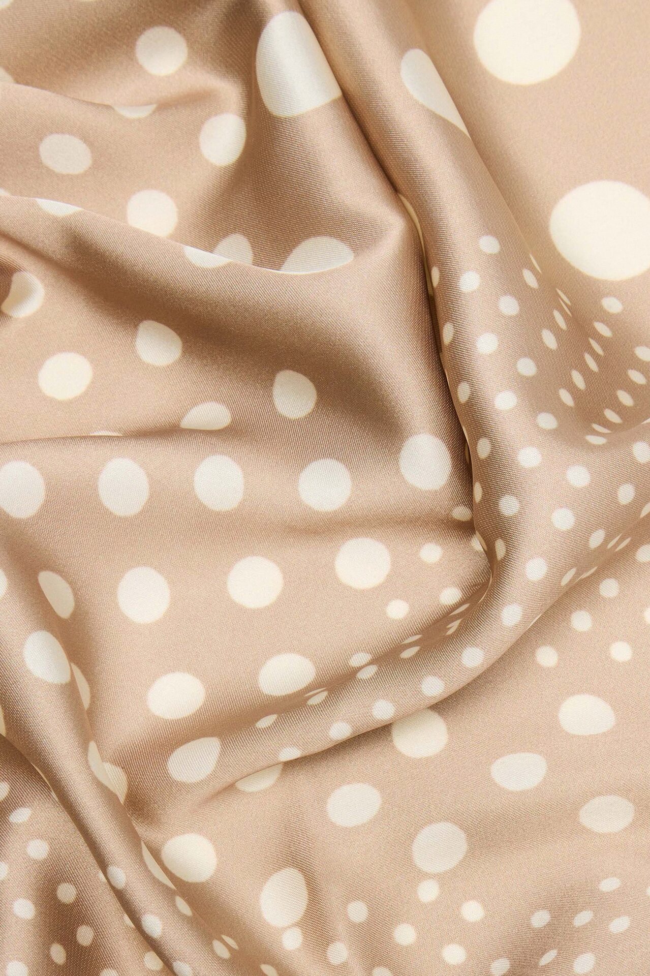 The Riviera Dot Head Scarf - Taupe/combo