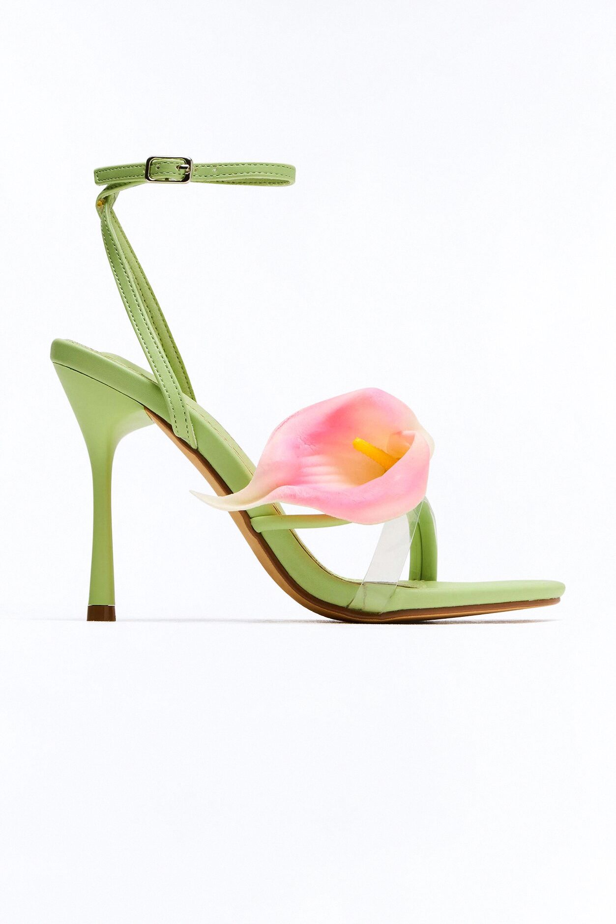 Warm Waters Flower Heels - Green