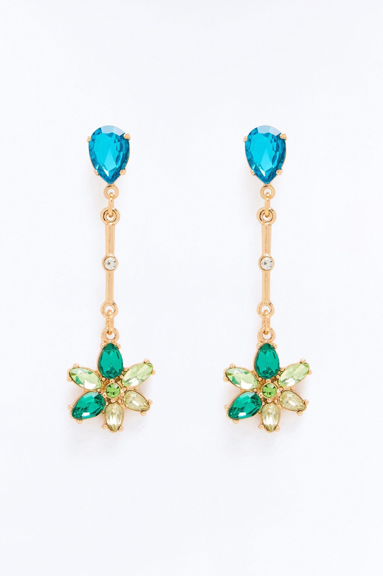 Paradise Bloom Earrings - Blue/combo