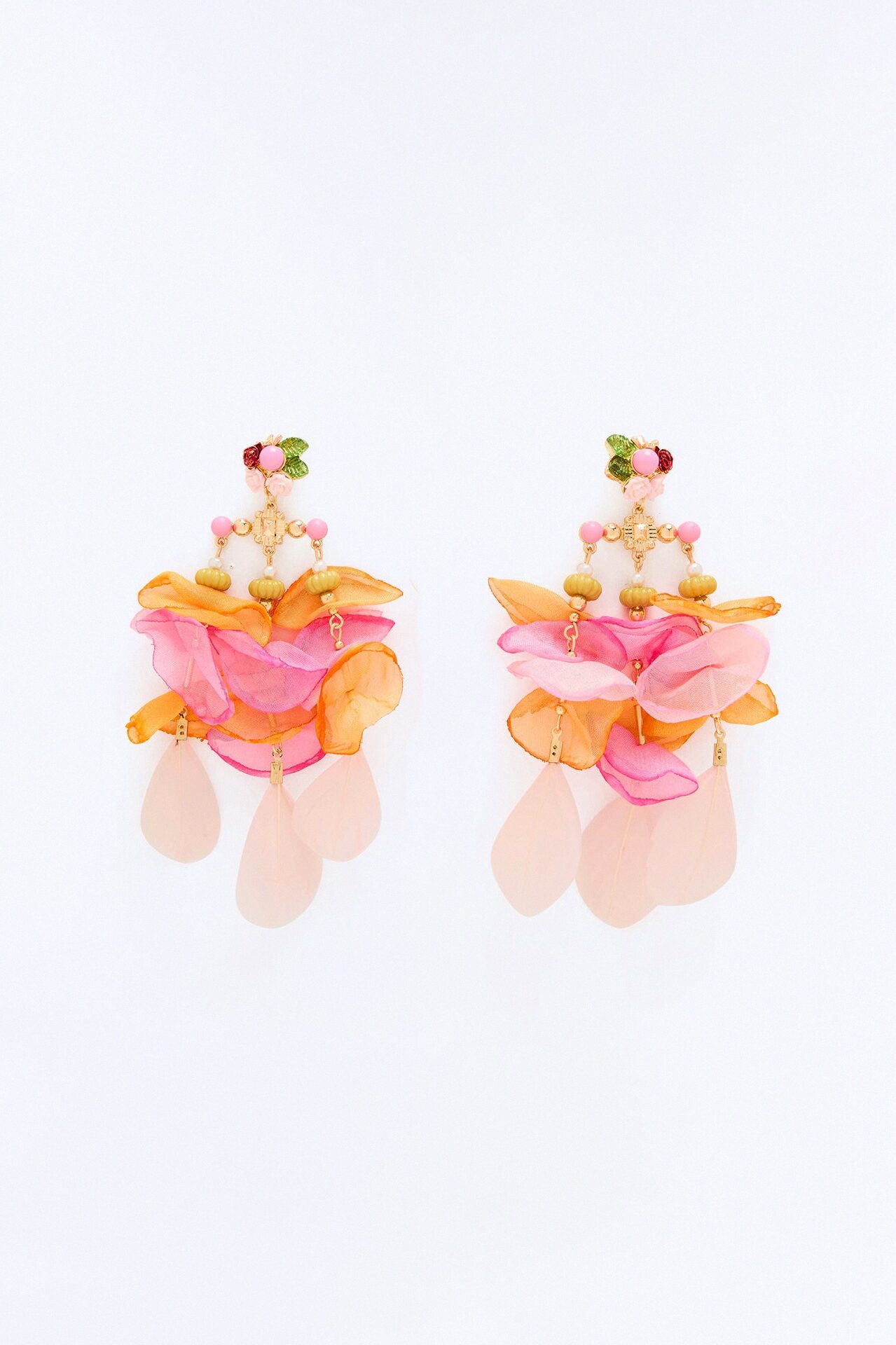 Rosy Pop Drop Earrings - Multi Color