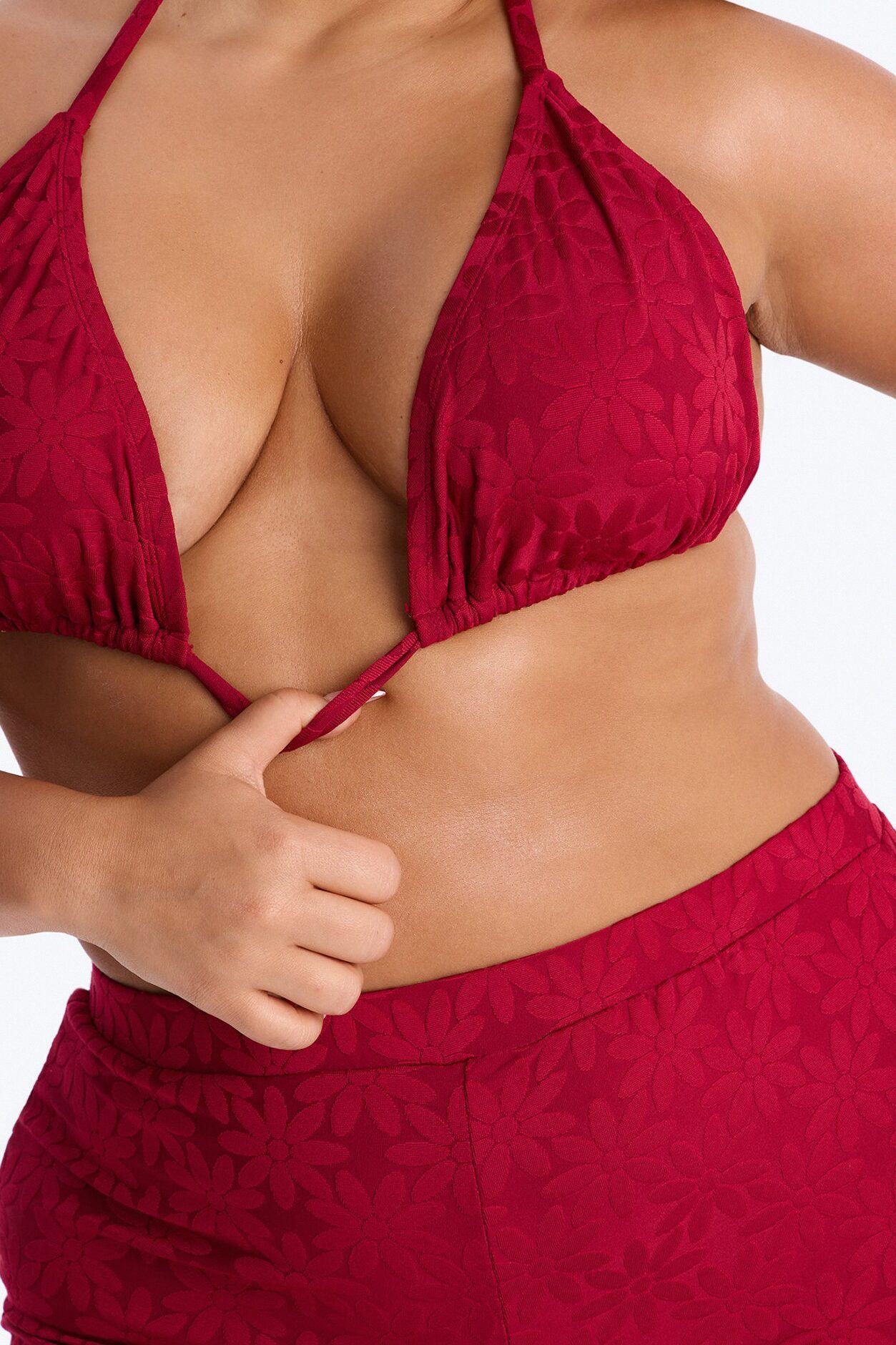Marla Terry Cloth 2 Piece Boyshort Bikini Set - Raspberry