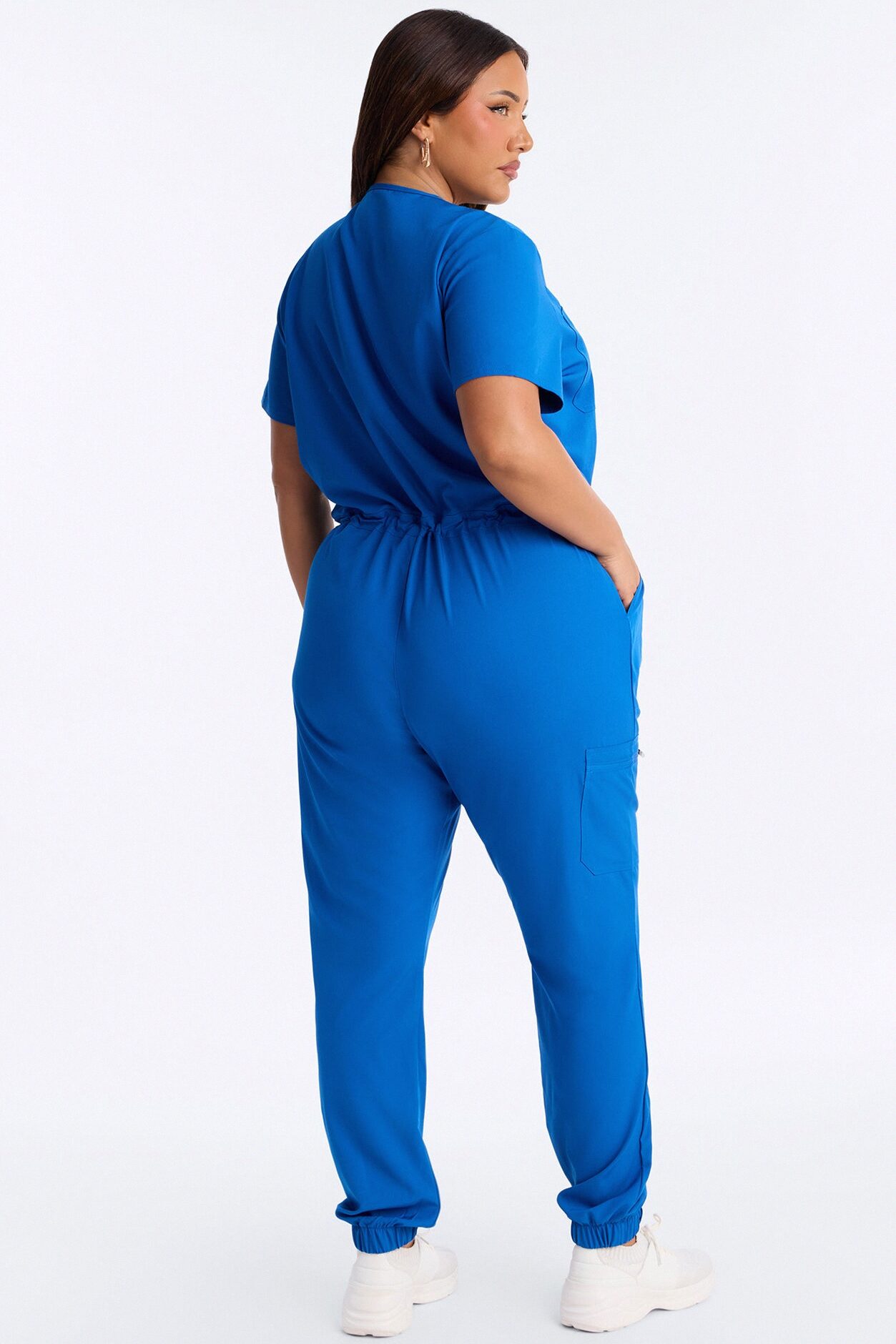 Prime Care Belted Uniform Scrub Jumpsuit - Royal
