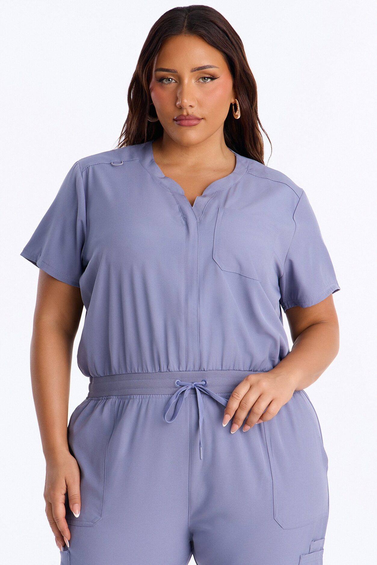 Full Shift Stretch Jogger Scrub Uniform Jumpsuit - Blue