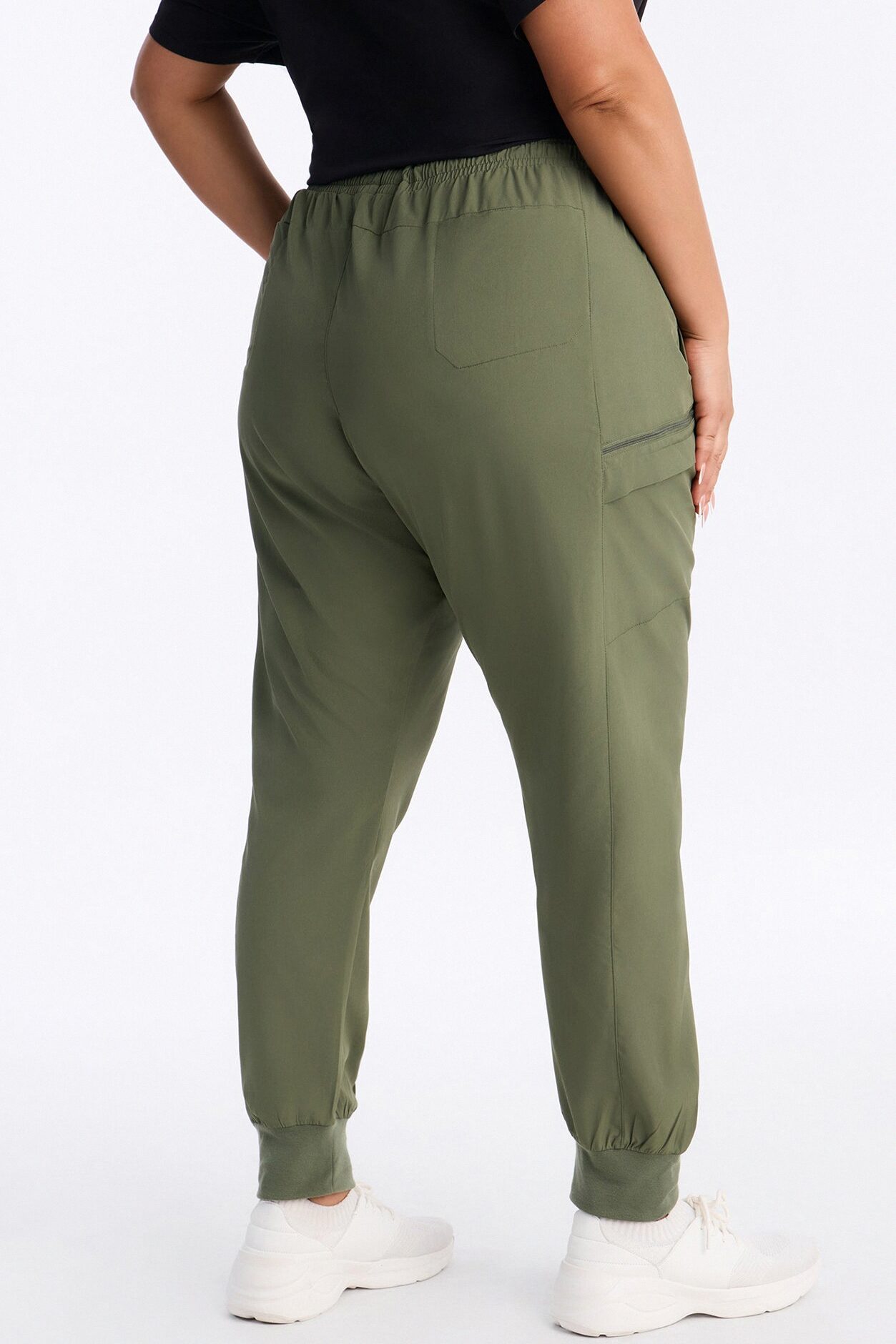 First Call 4 Way Stretch 7 Pocket Cargo Jogger Scrub Bottoms - Olive