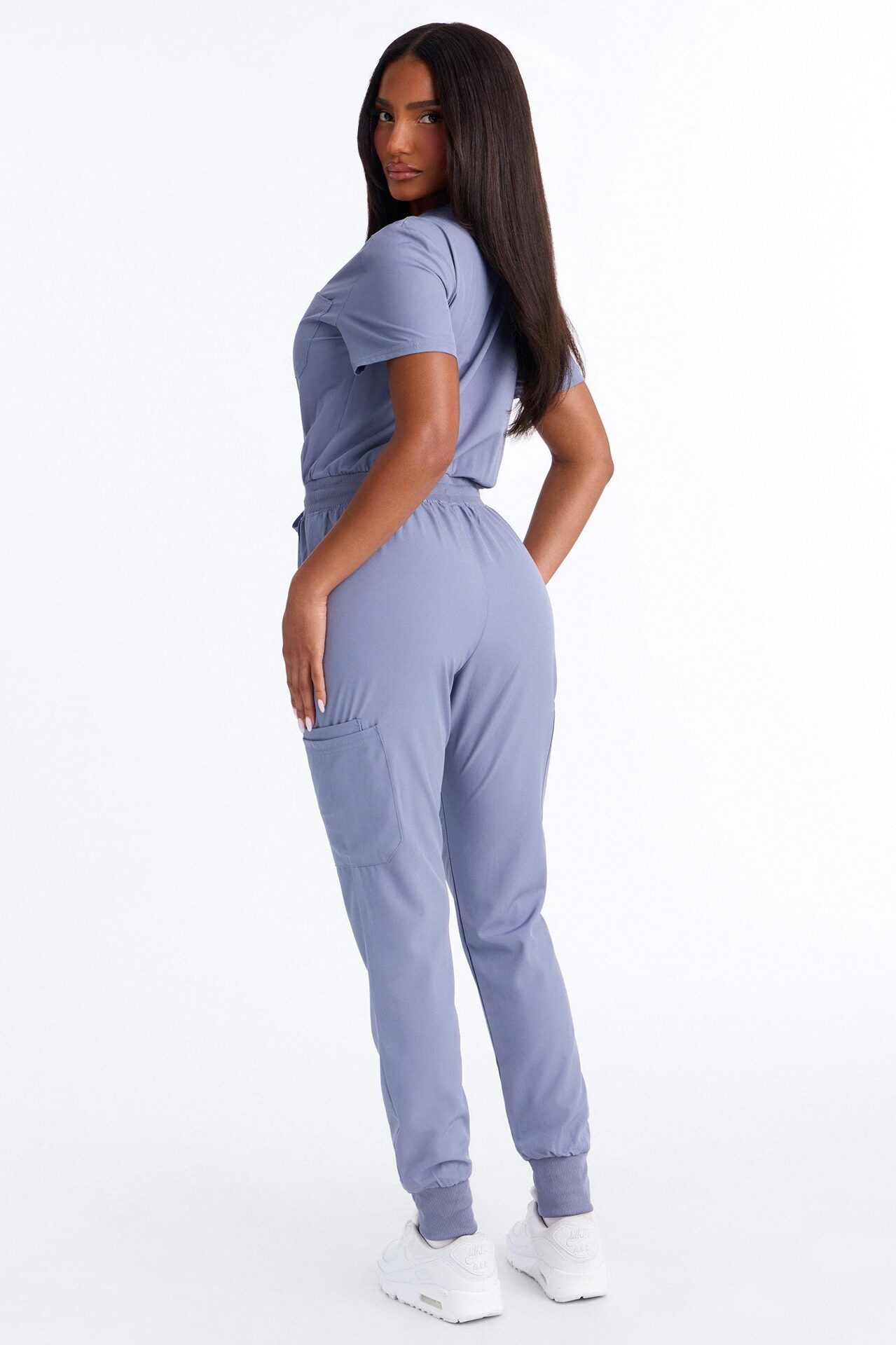 Full Shift Stretch Jogger Scrub Uniform Jumpsuit - Blue