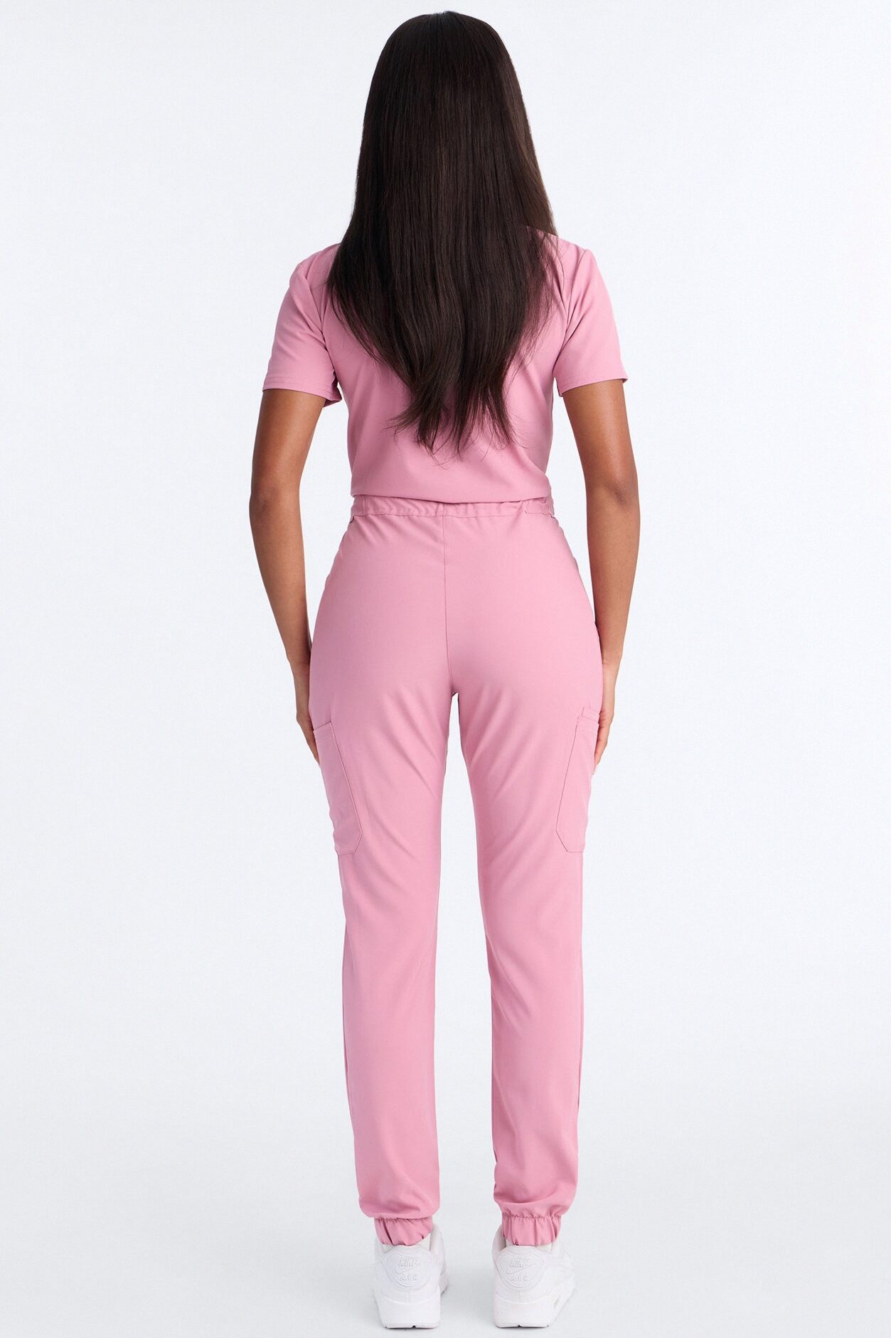 Standard Procedure Zip Up Jogger Uniform Scrub Jumpsuit - Mauve