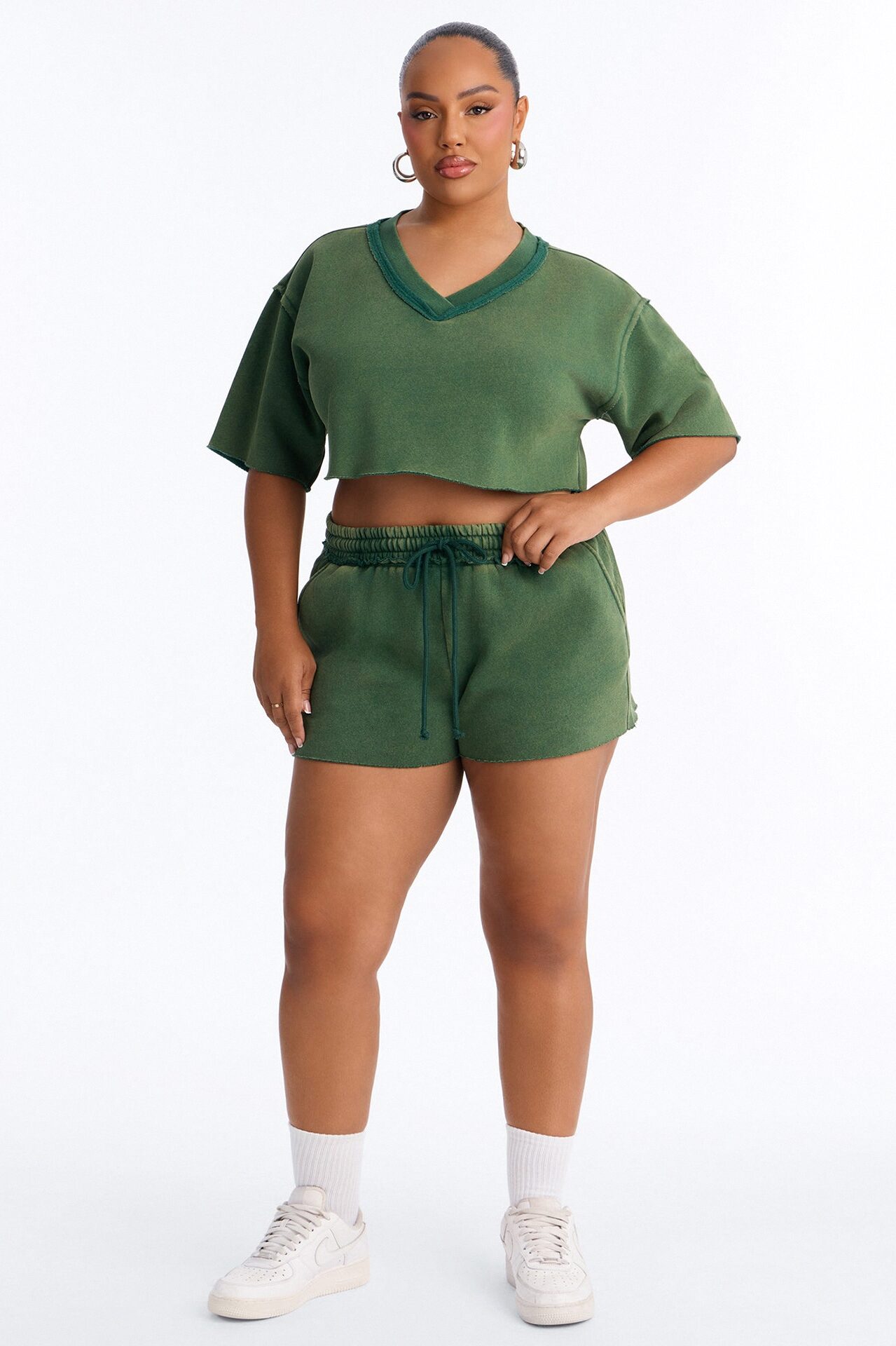 Julia Fleece Short Set - Green