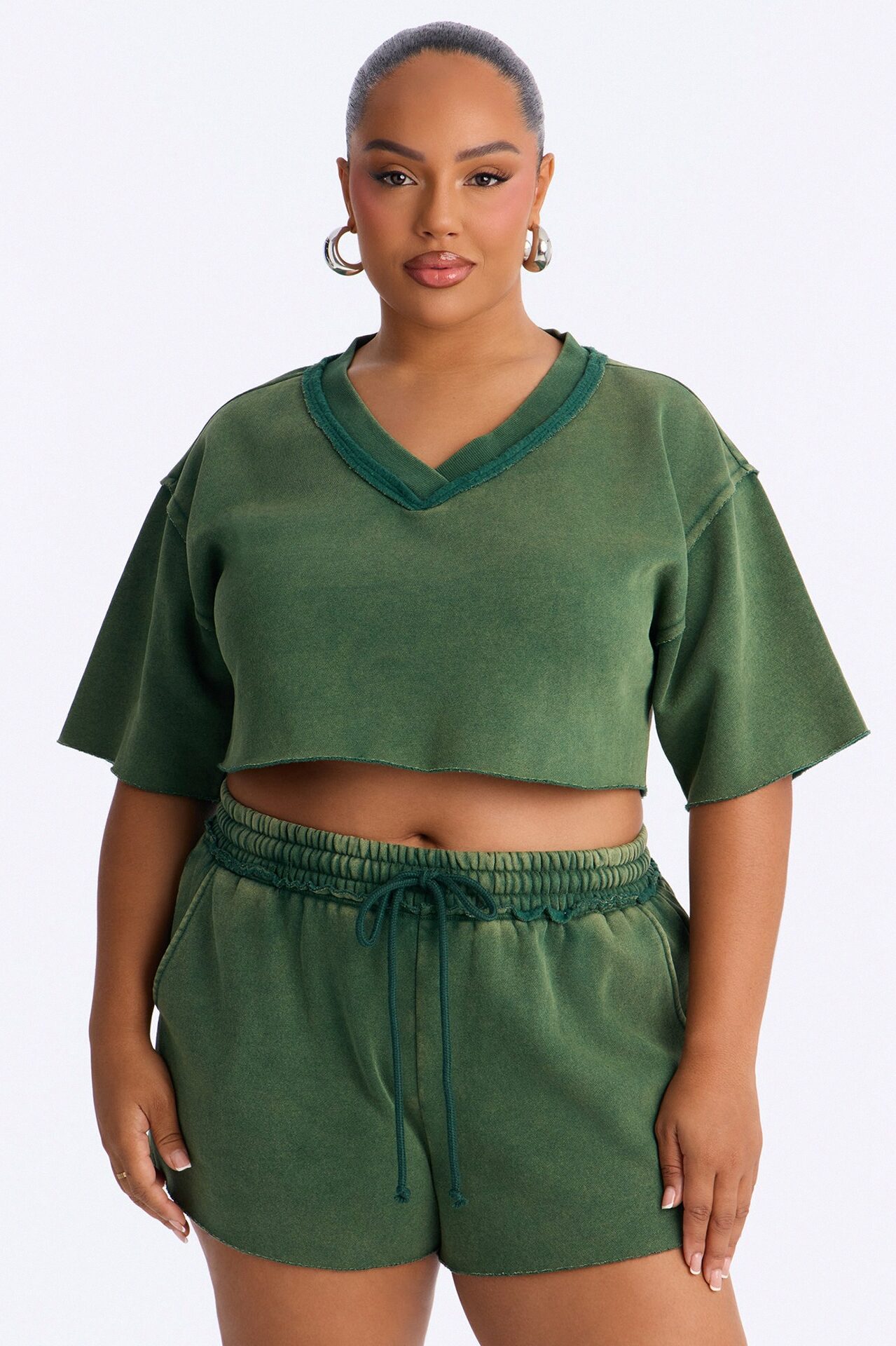 Julia Fleece Short Set - Green
