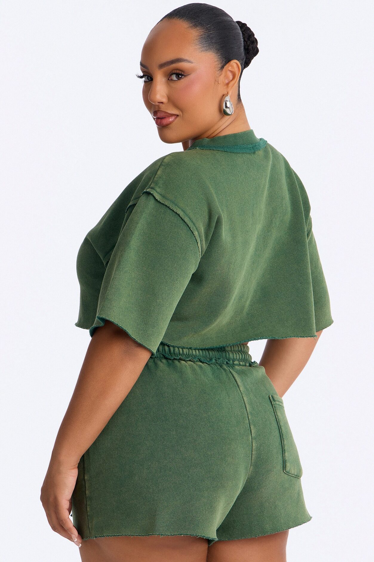 Julia Fleece Short Set - Green