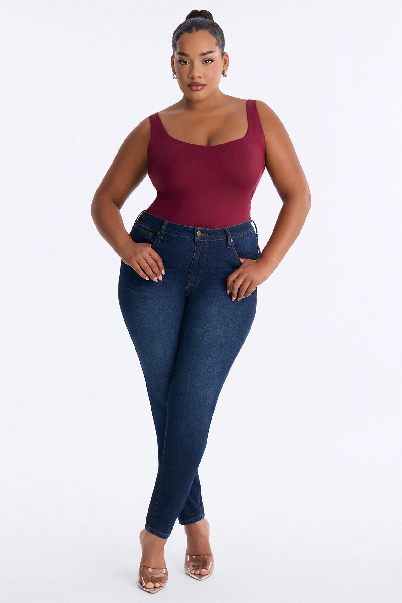 Quinn Double Lined Tank Top - Burgundy