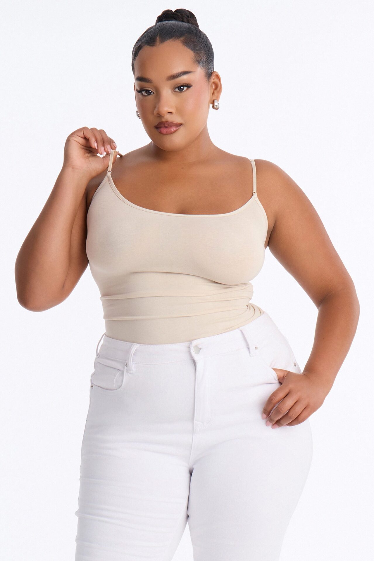 Sara Cami Top - Stone