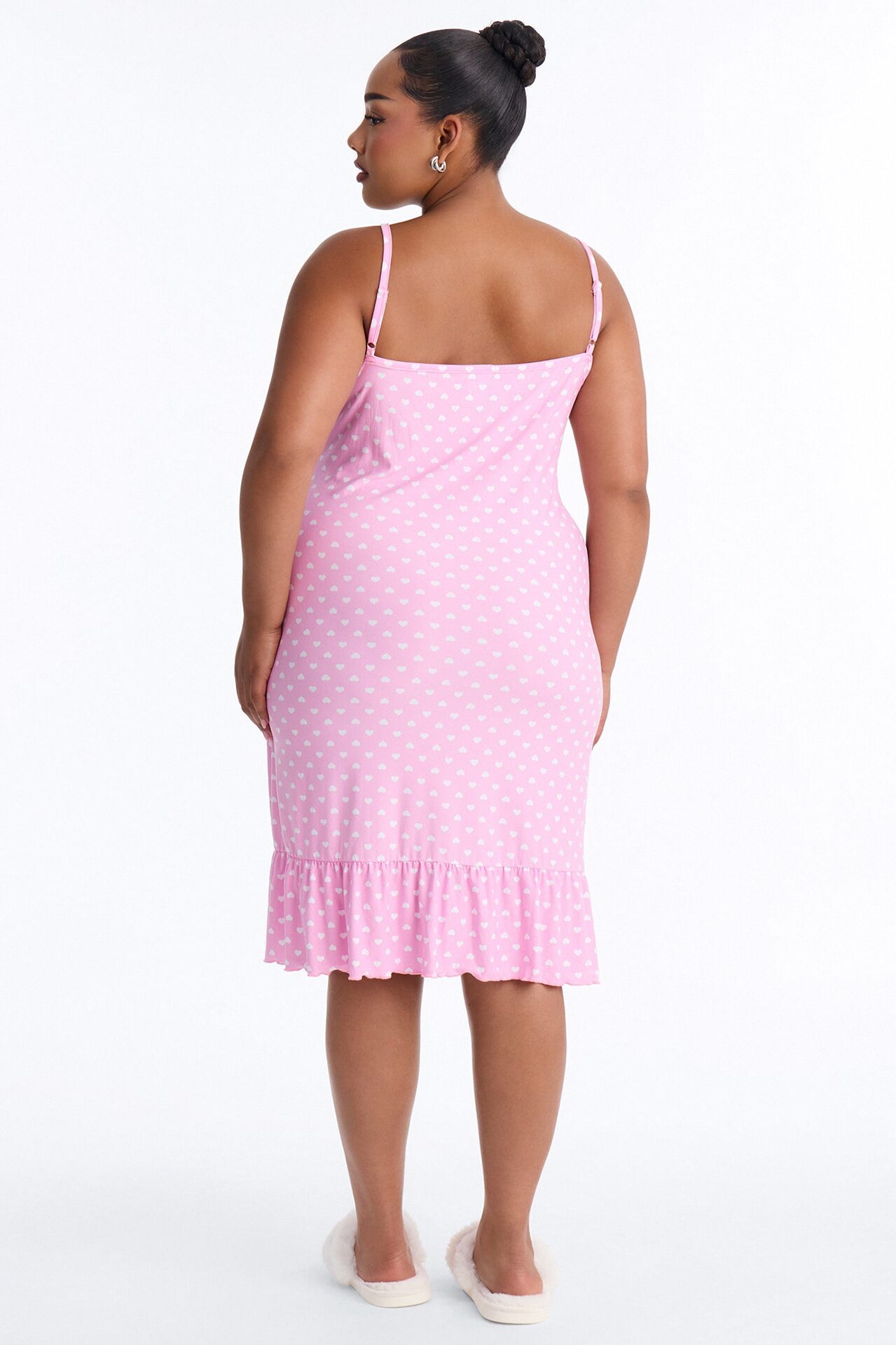 Sweet Dot Fantasy Ruffle PJ Sleep Dress - Pink