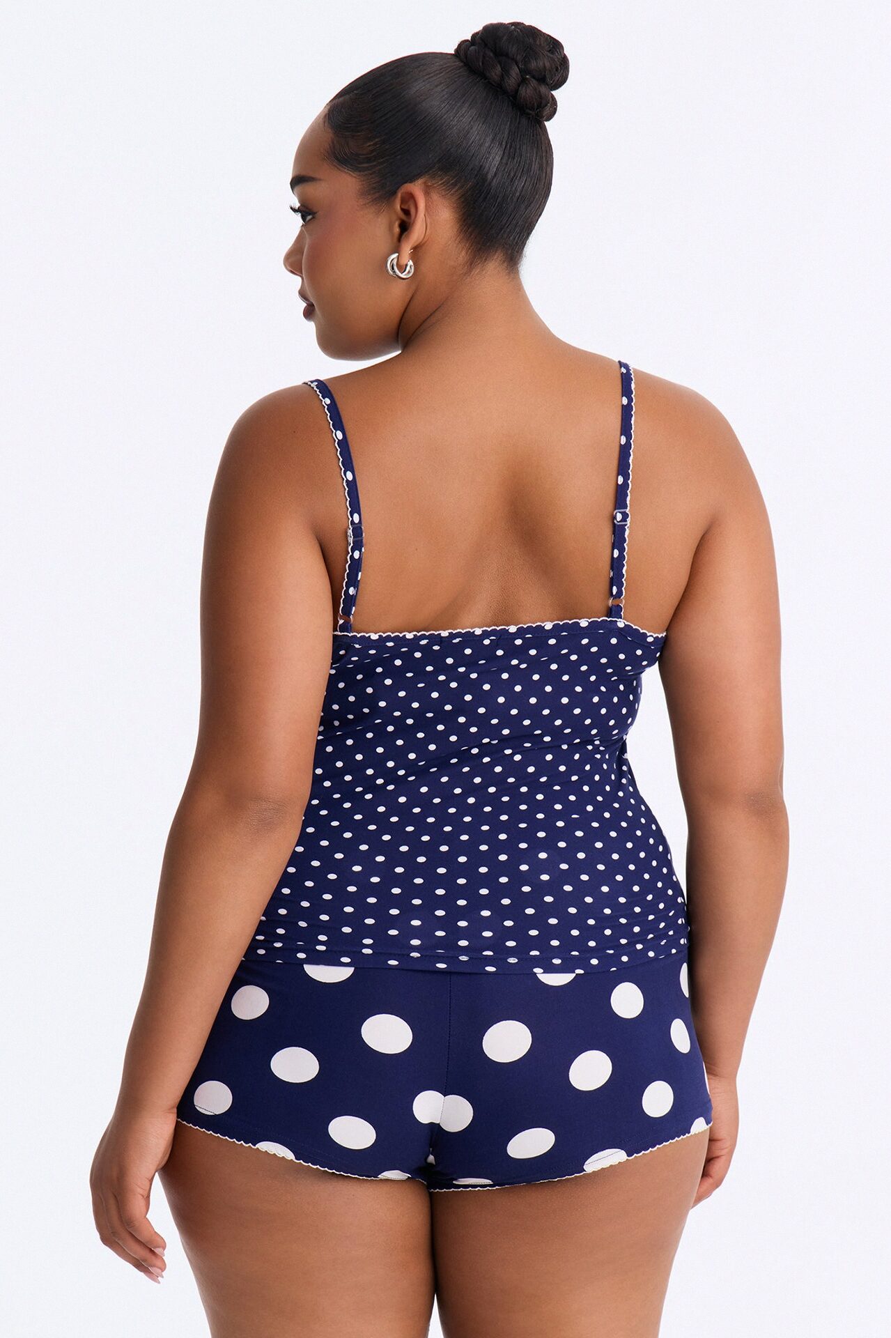 Dotted At Night Polka Dot PJ Short Set - Navy