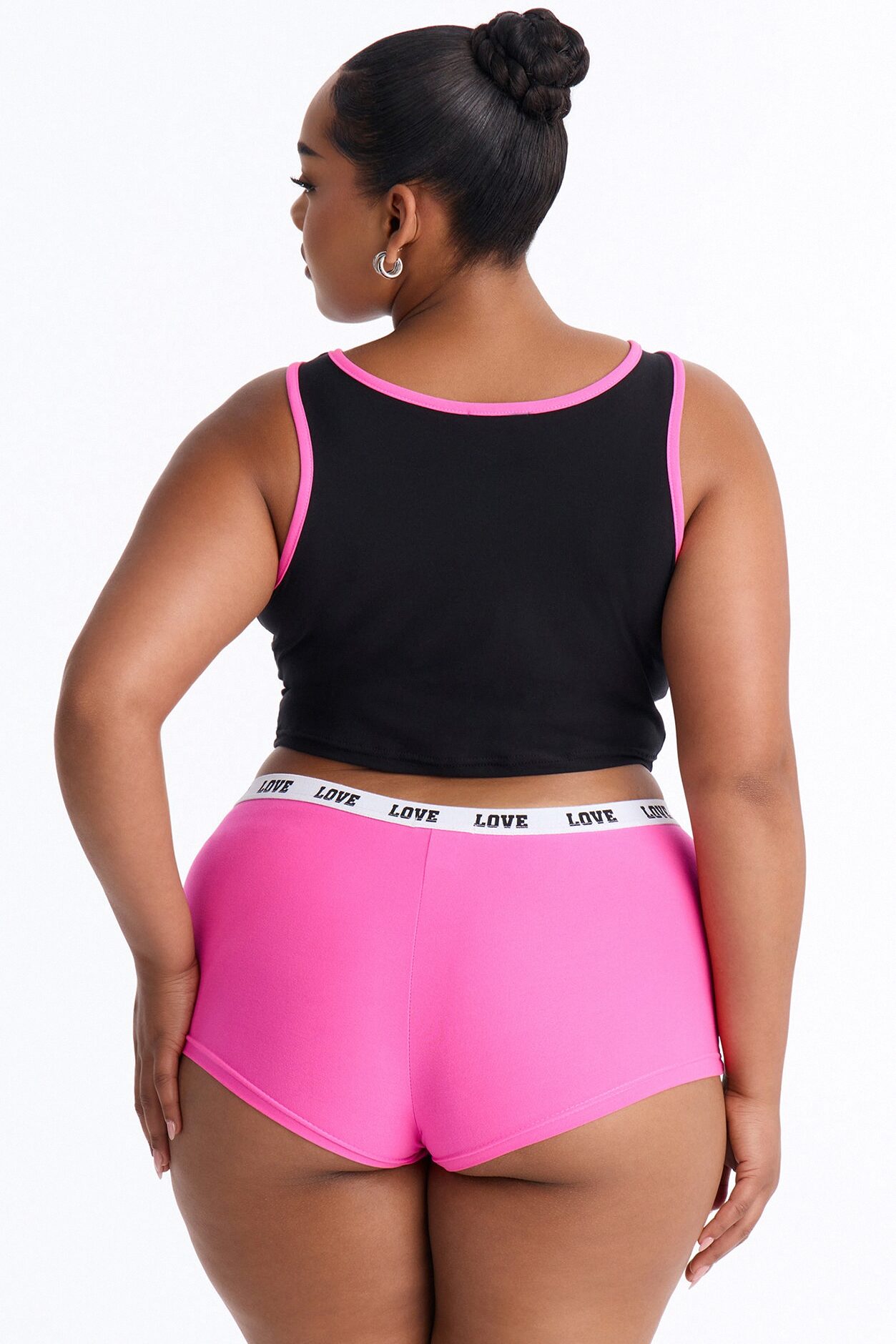 Wifey 2pc Boyshort PJ Set - Black/combo