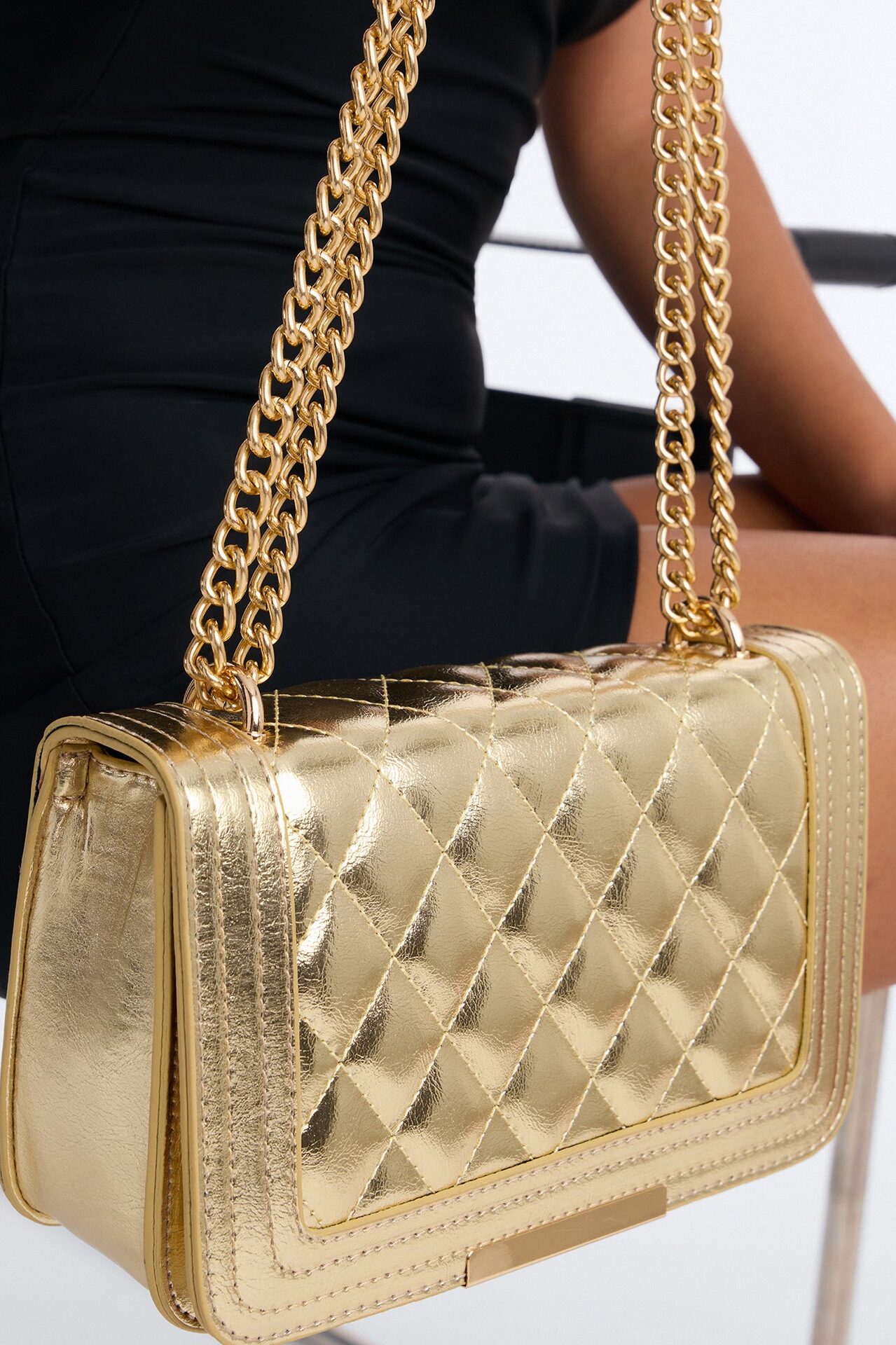 Leave The Rest Behind Crossbody Bag - Gold
