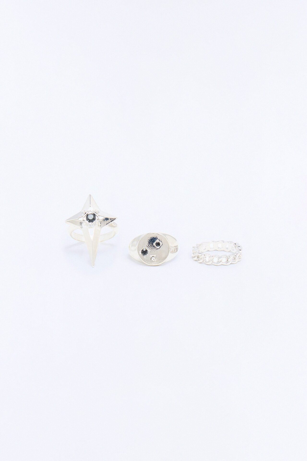 Sacred Stars Ring Set - Silver