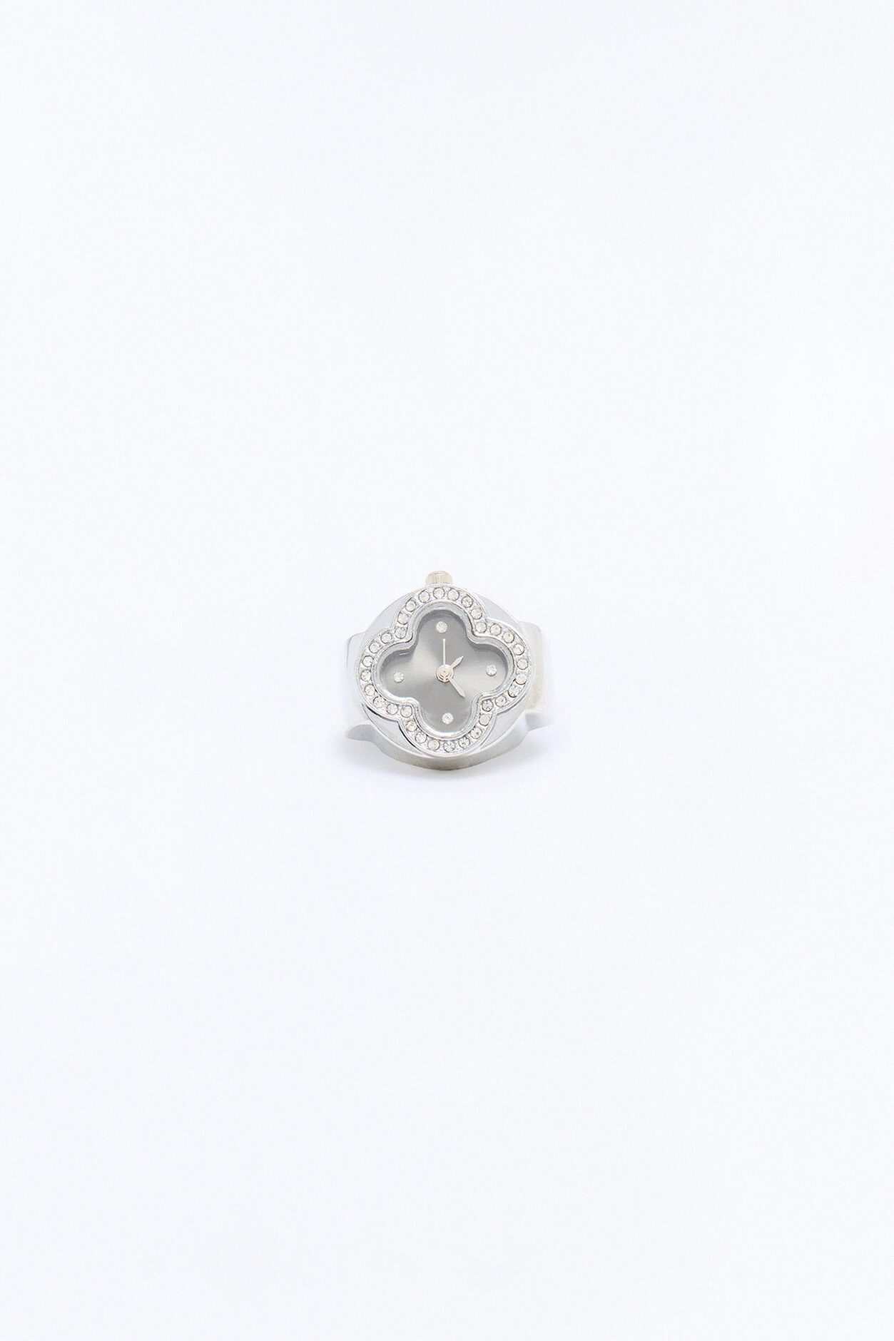 Clover Watch Ring - Silver
