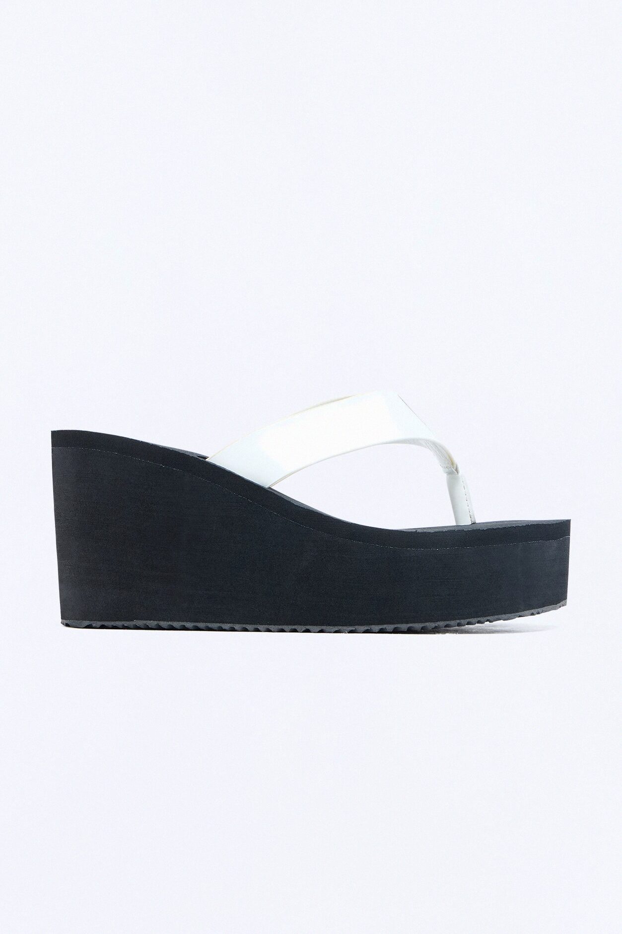 Maxon Thong Platform Wedges - White