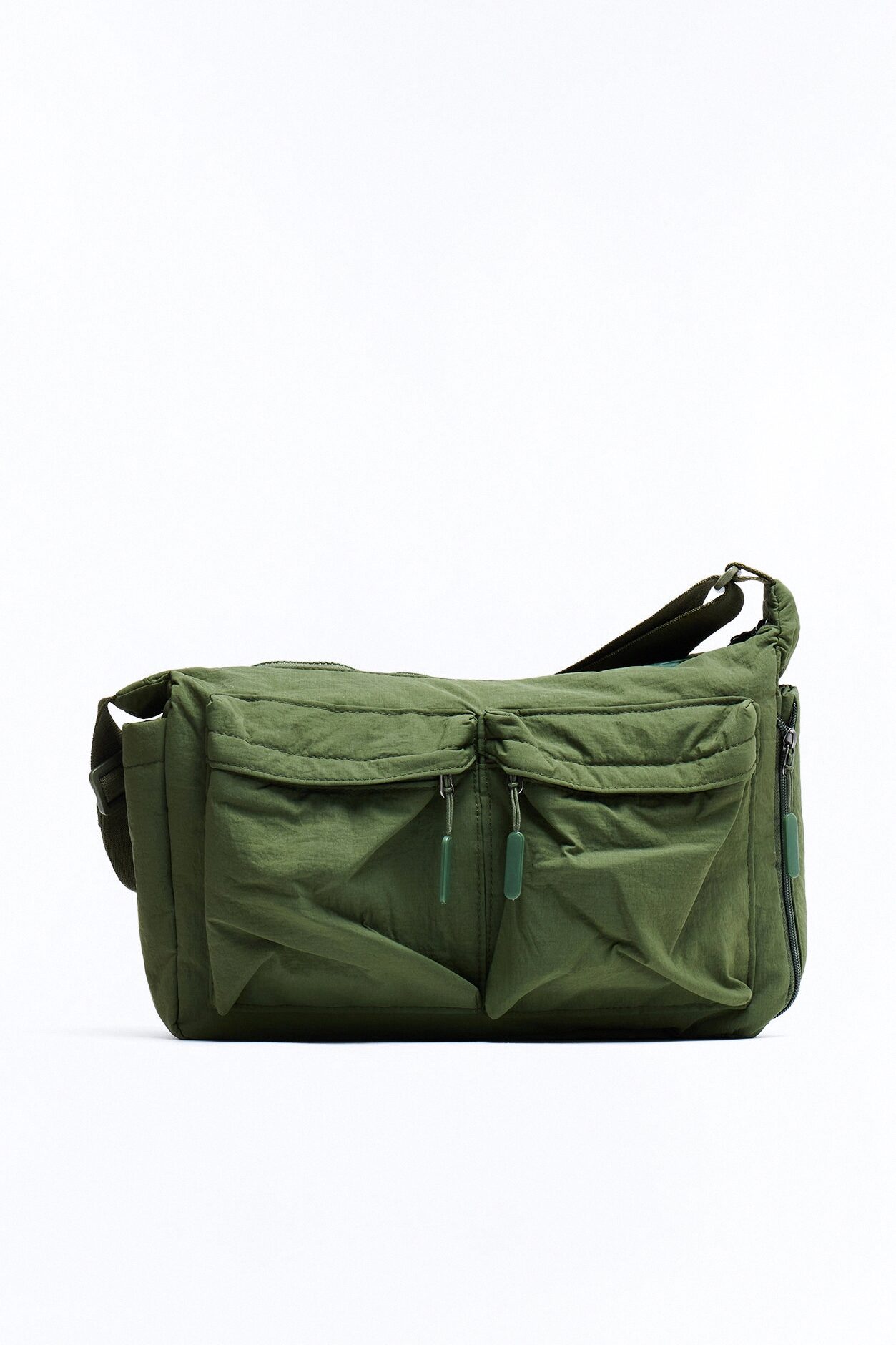 On The Go Utility Travel Messenger Bag - Olive