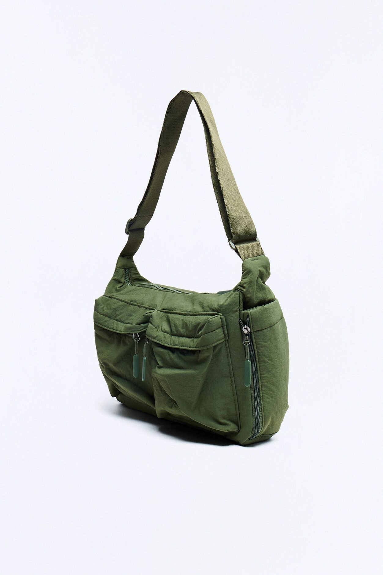 On The Go Utility Travel Messenger Bag - Olive
