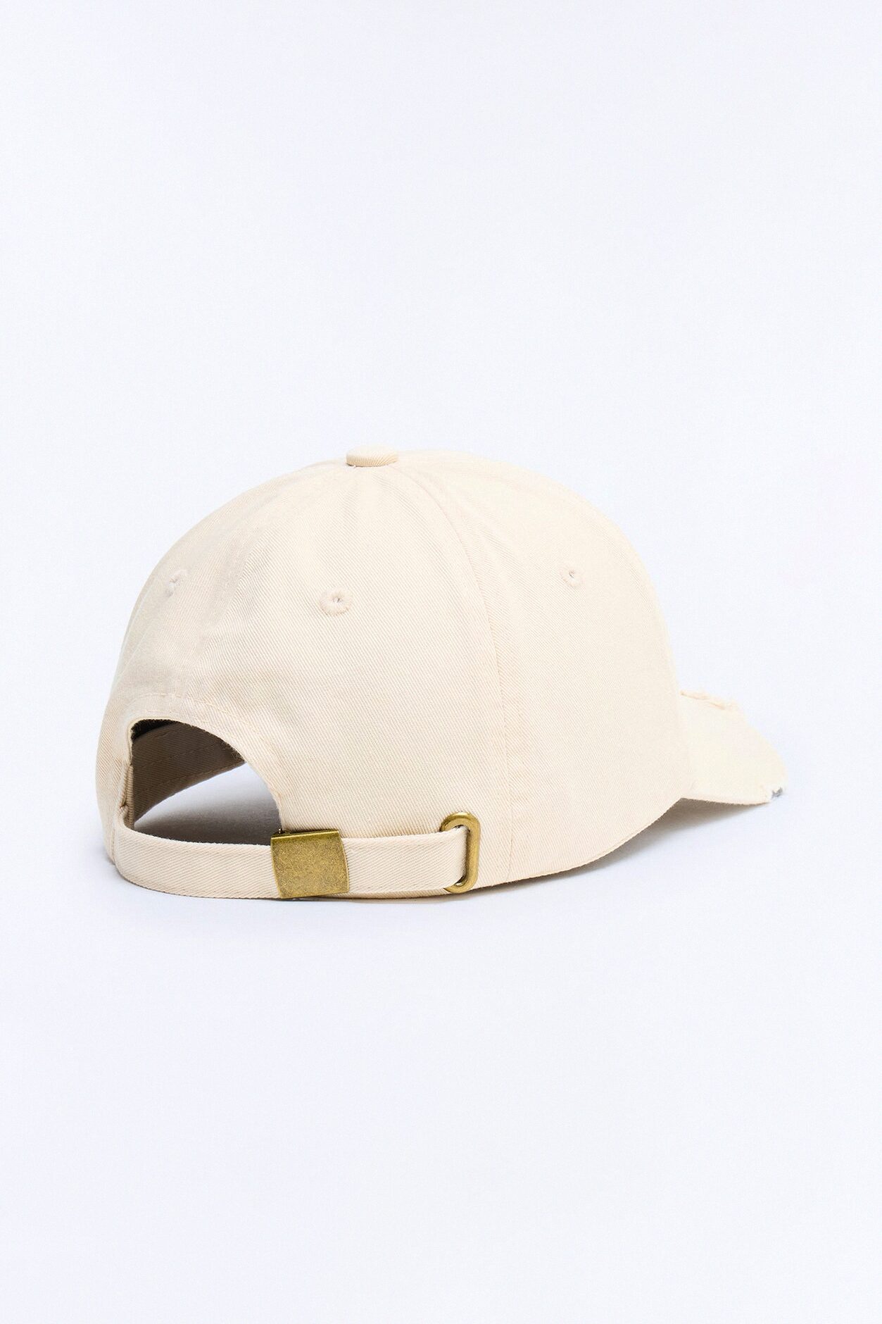 Saint Distressed Snapback Hat - Stone